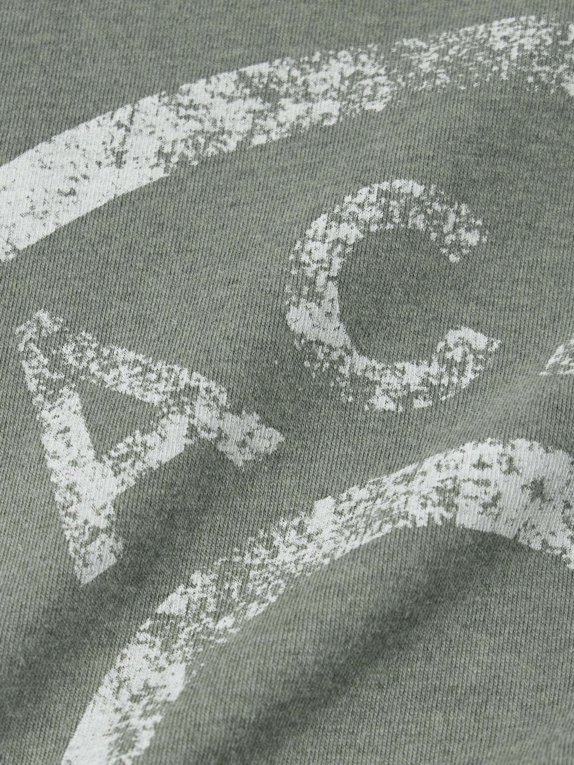 Exford Distressed Logo-Print Cotton-Blend Jersey T-Shirt view