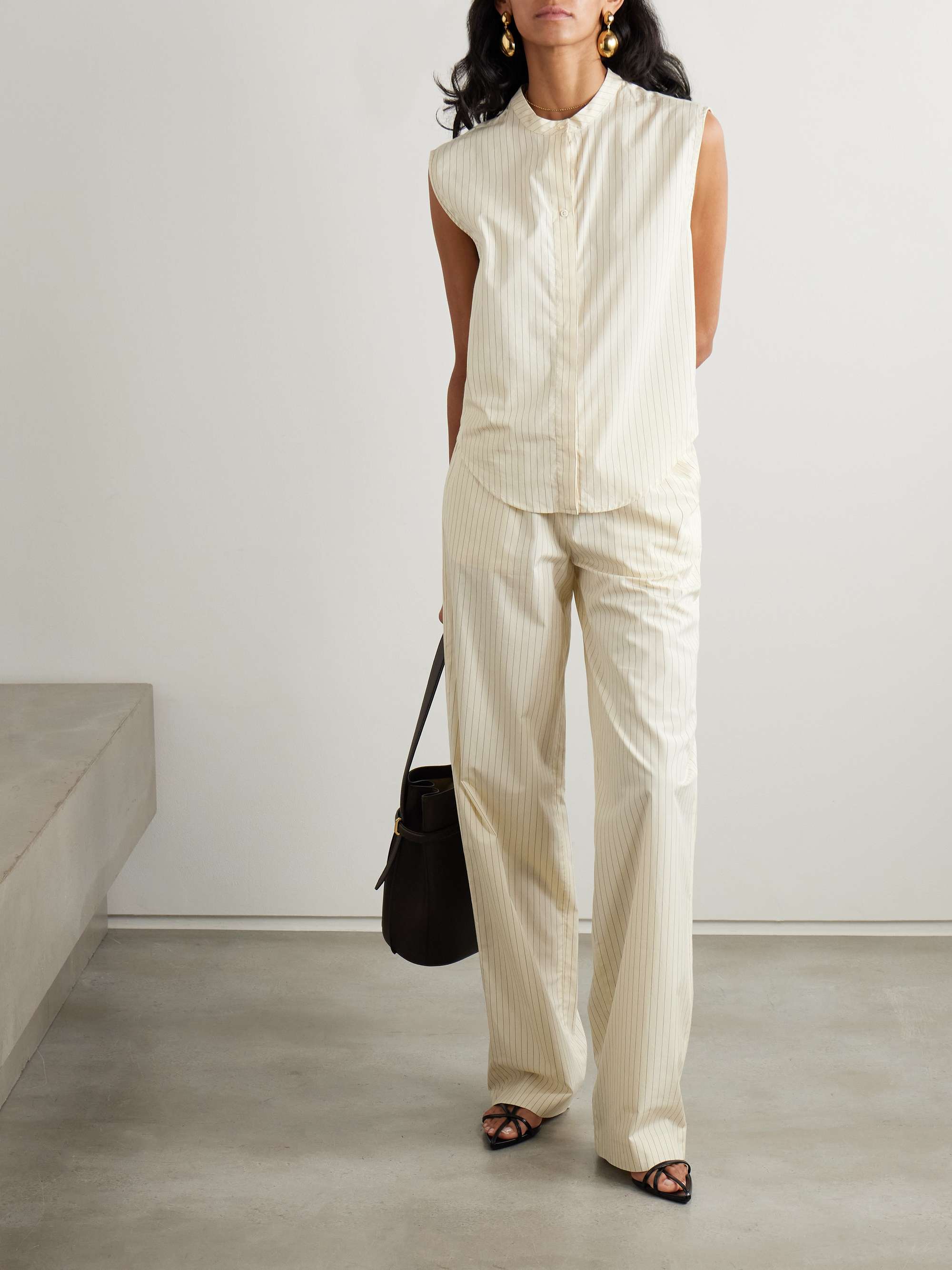 Hale striped cotton-poplin shirt view