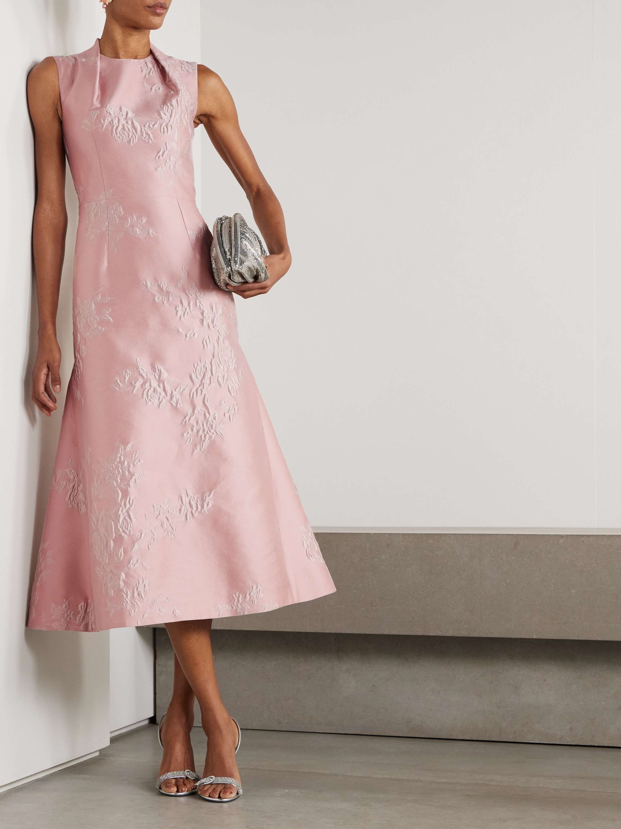 Kissa jacquard midi dress view