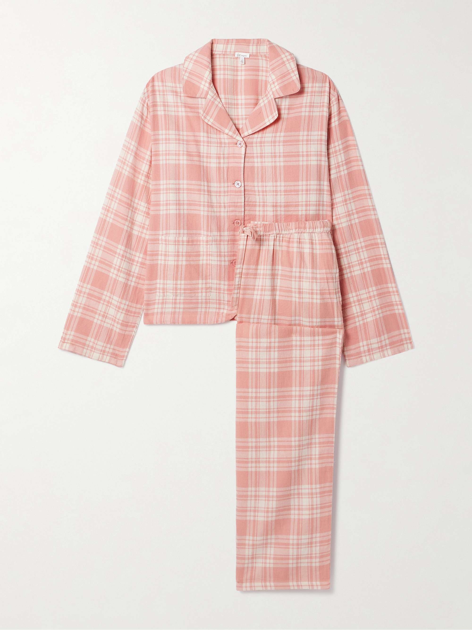 Checked organic cotton-flannel pajamas view