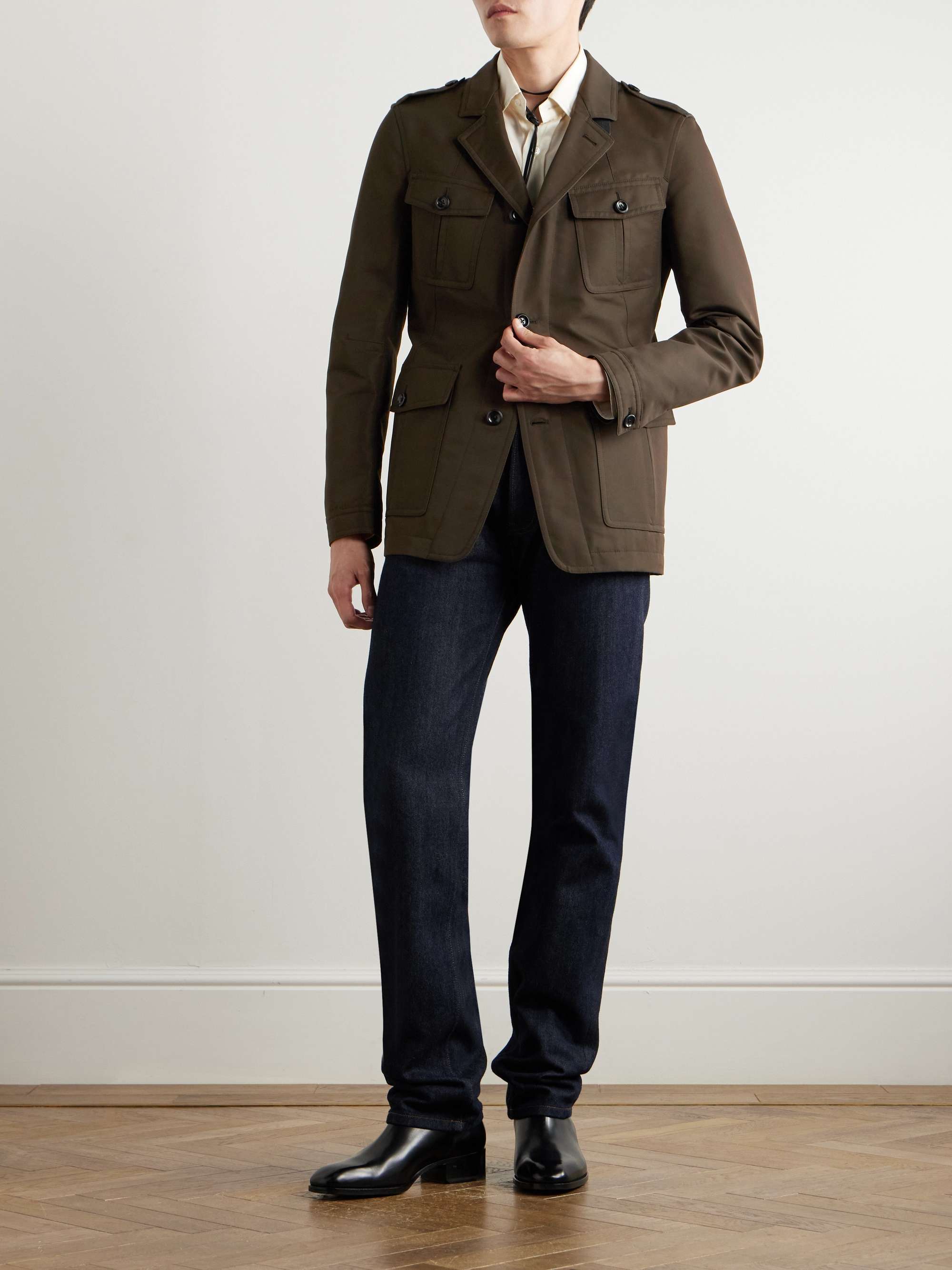 Cotton-Blend Twill Field Jacket view
