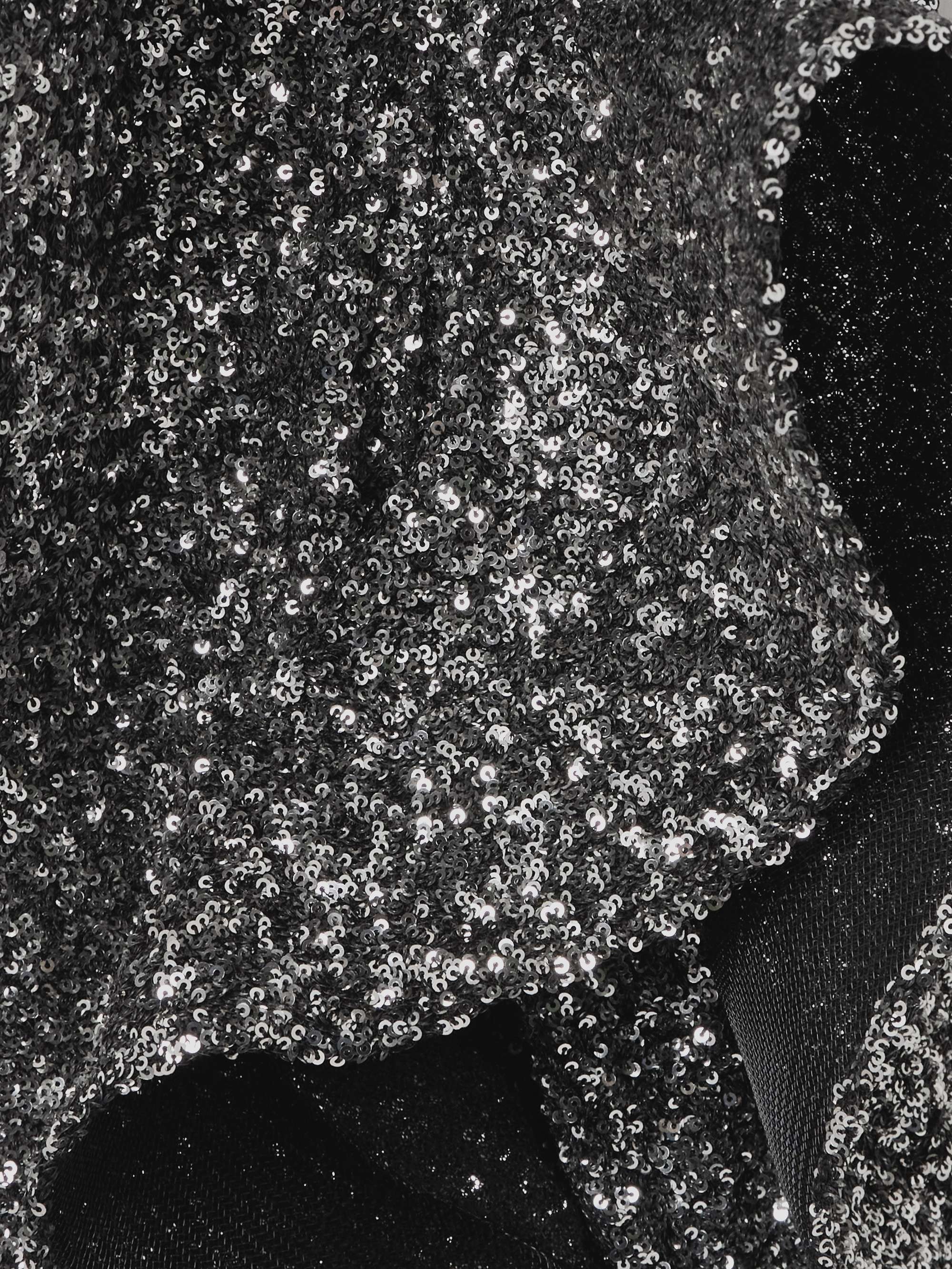 Thistle Wave asymmetric ruffled sequined crepe gown view