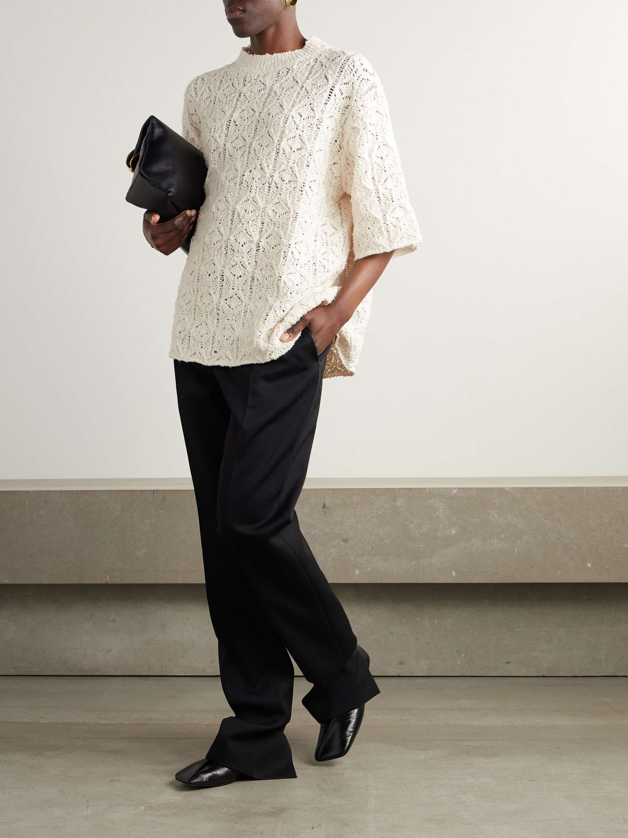 Antila crocheted cotton-blend chenille T-shirt view