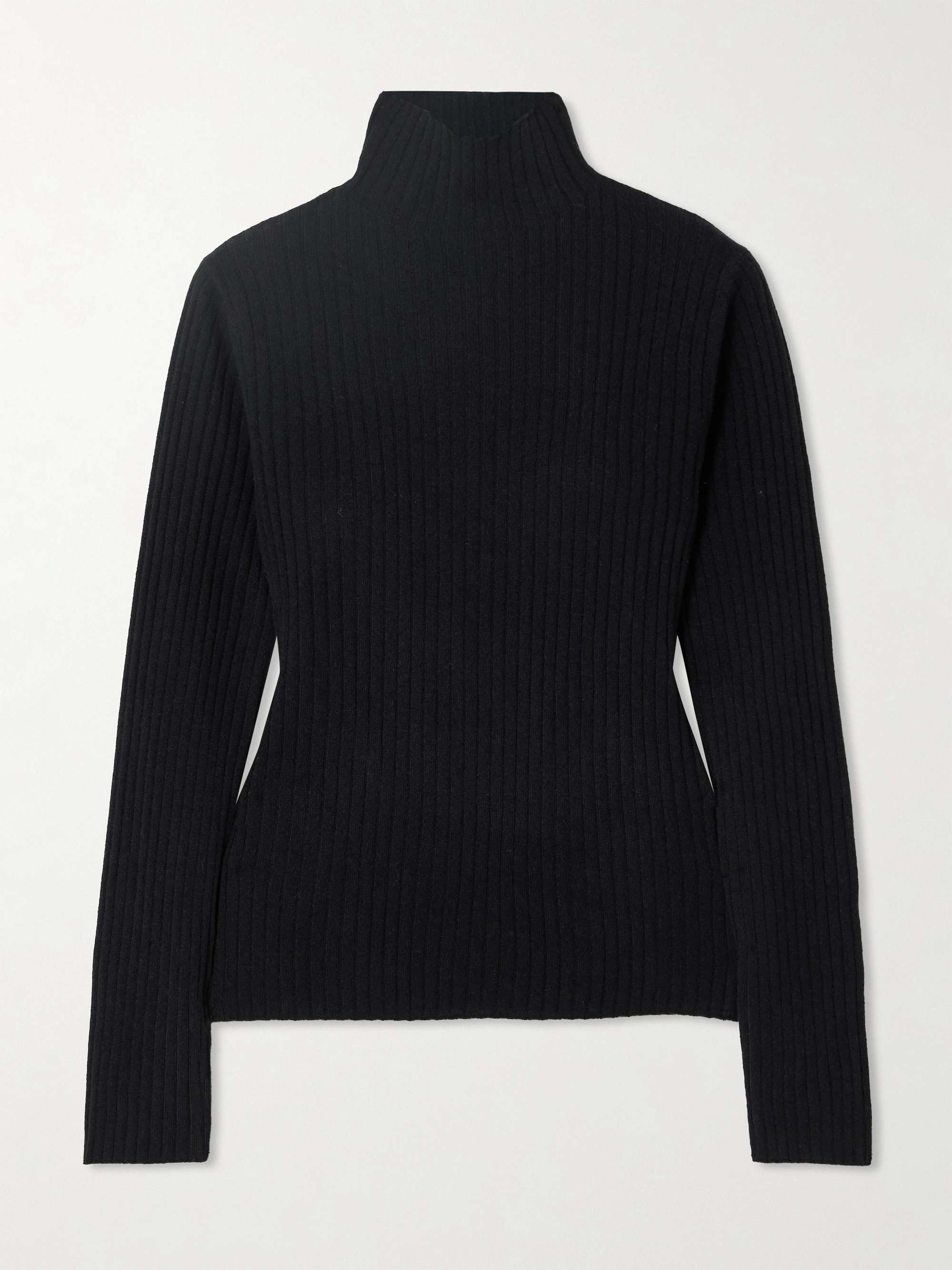 Ariana ribbed turtleneck cashmere sweater view