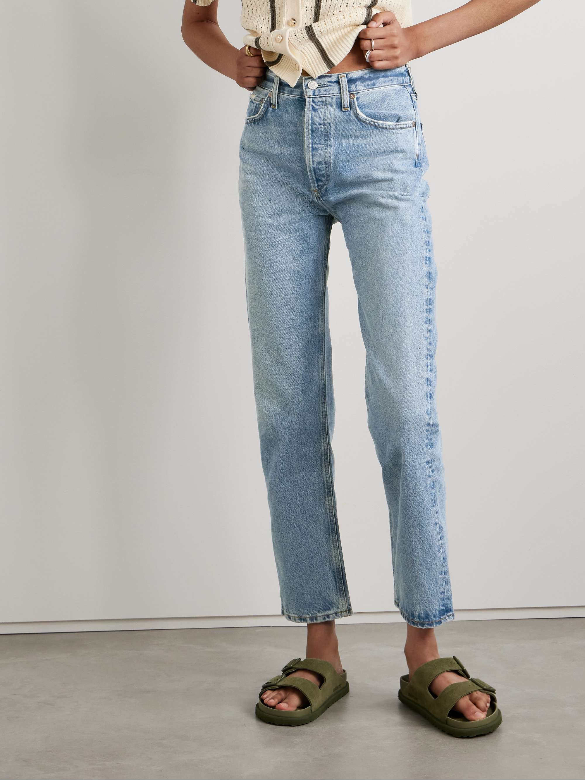 '90s Pinch Waist high-rise straight-leg organic jeans view