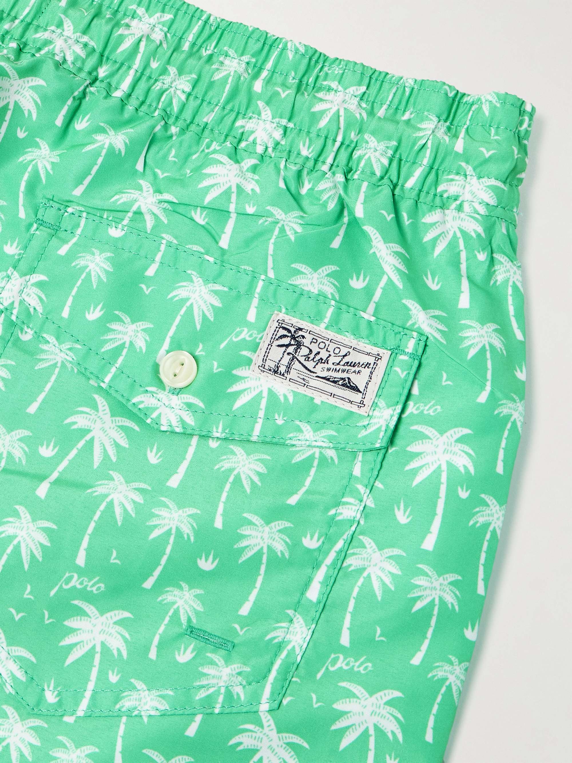 Traveler Straight-Leg Mid-Length Printed Swim Shorts view