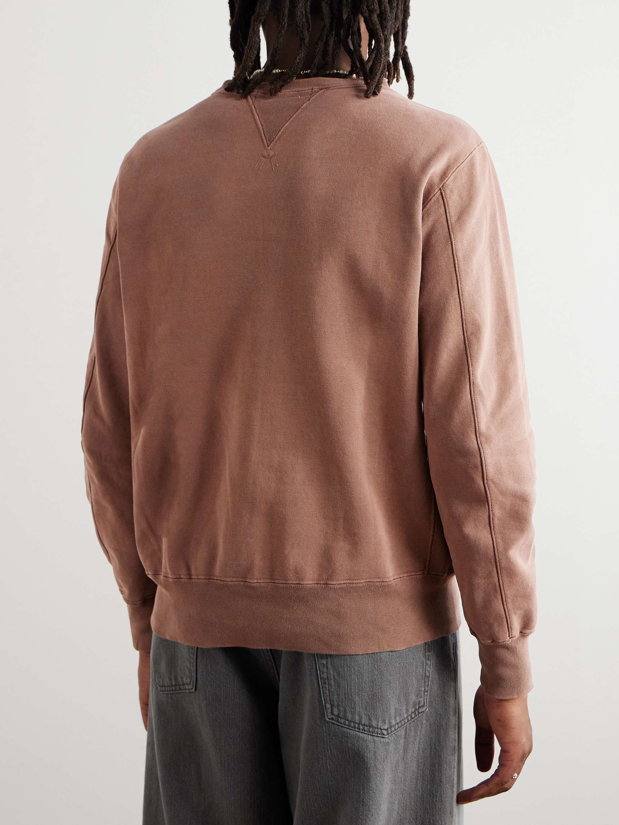 Isu Distressed Printed Cotton-Jersey Sweatshirt view