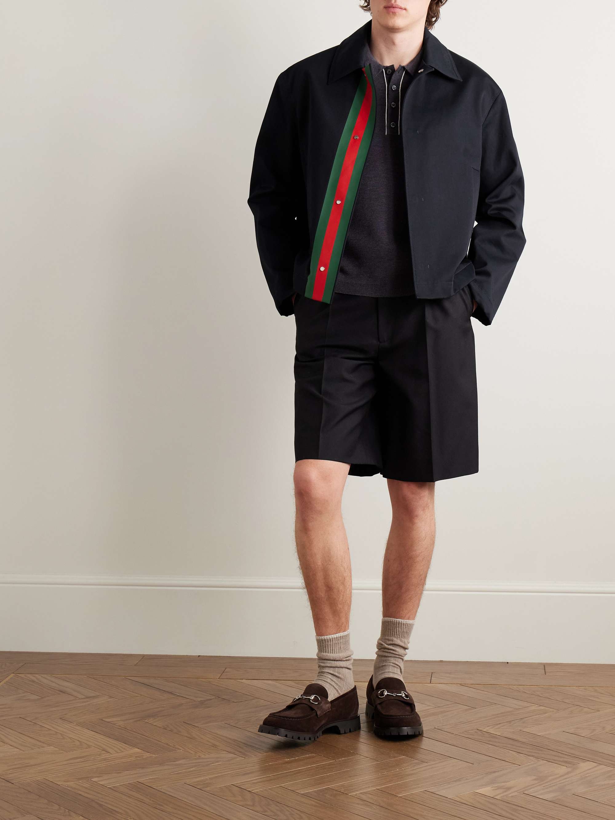Striped Cotton-Gabardine Jacket view
