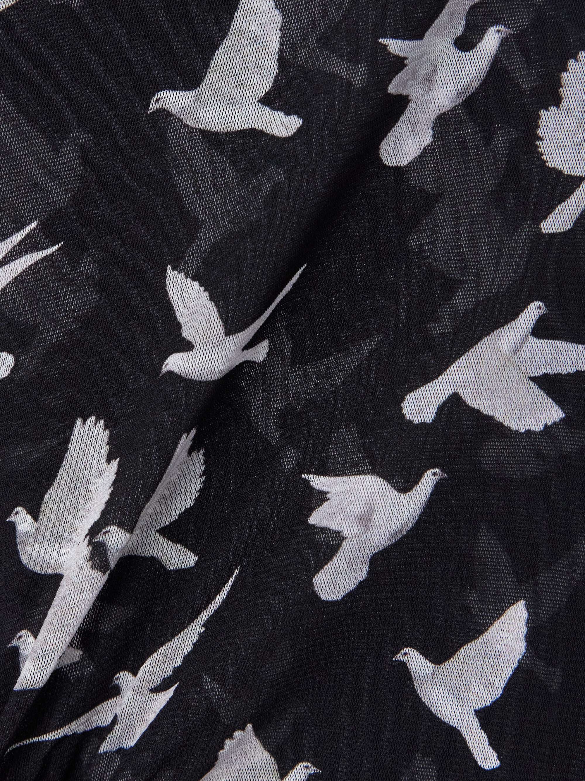 Printed stretch-tulle maxi dress view