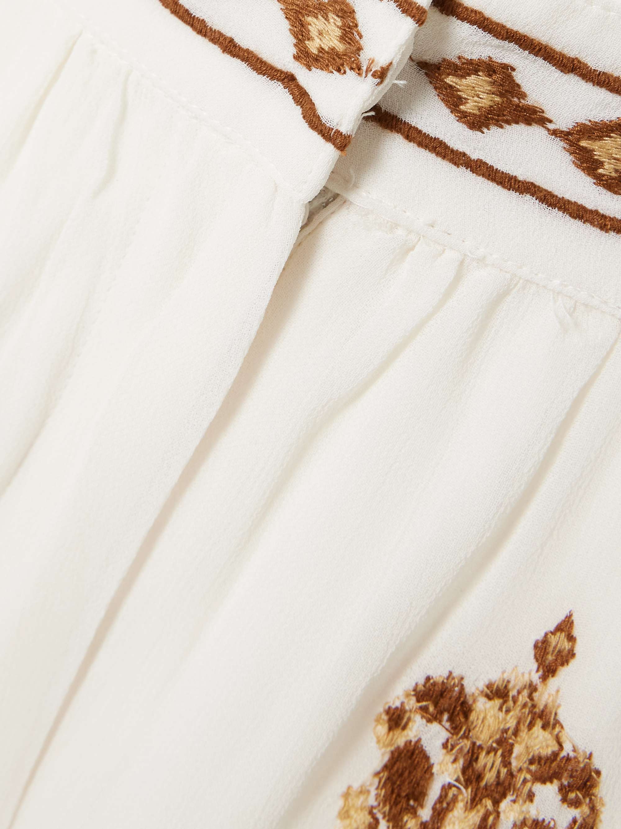Anchor Tapestry embroidered georgette tapered pants view