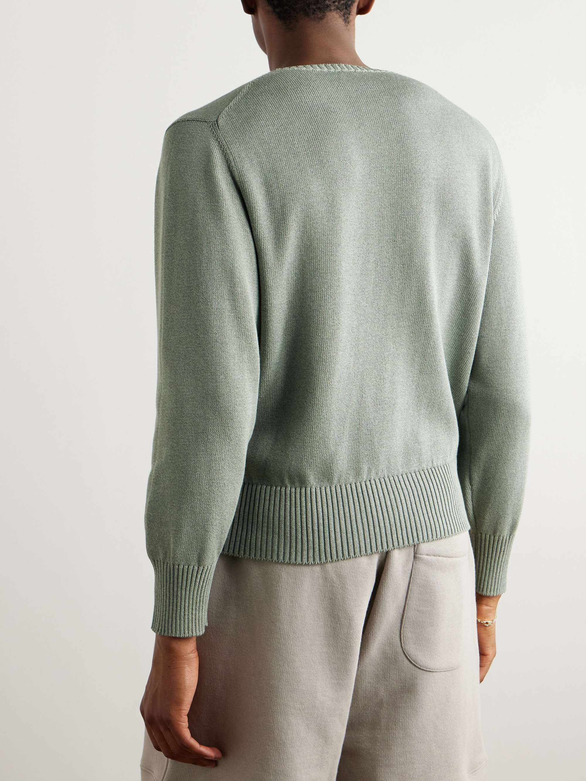 Slim-Fit Cotton Sweater view