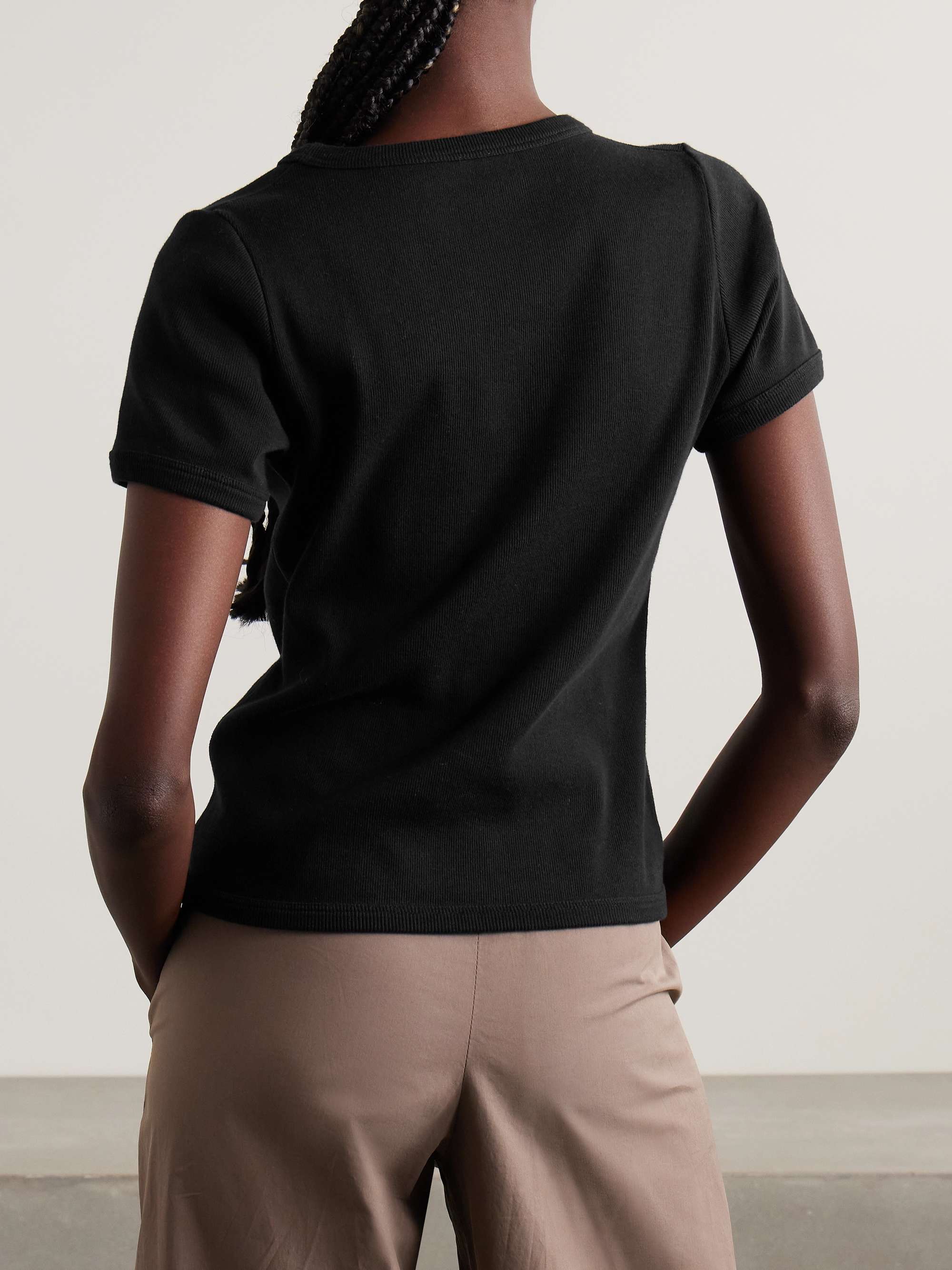 Torya ribbed cotton-jersey T-shirt view