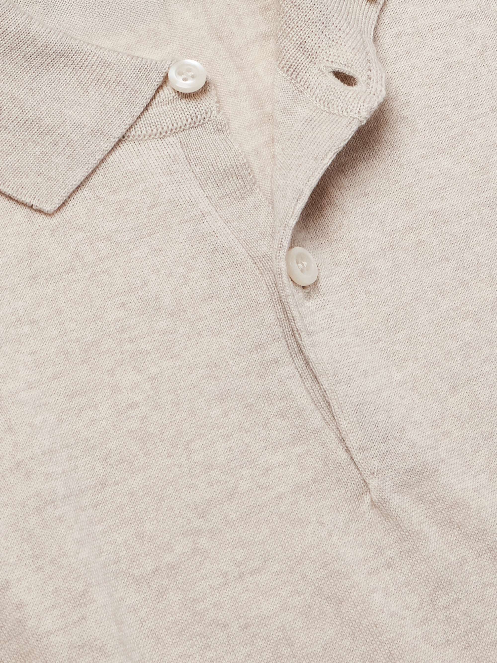 Payton Slim-Fit Wool Polo Shirt view