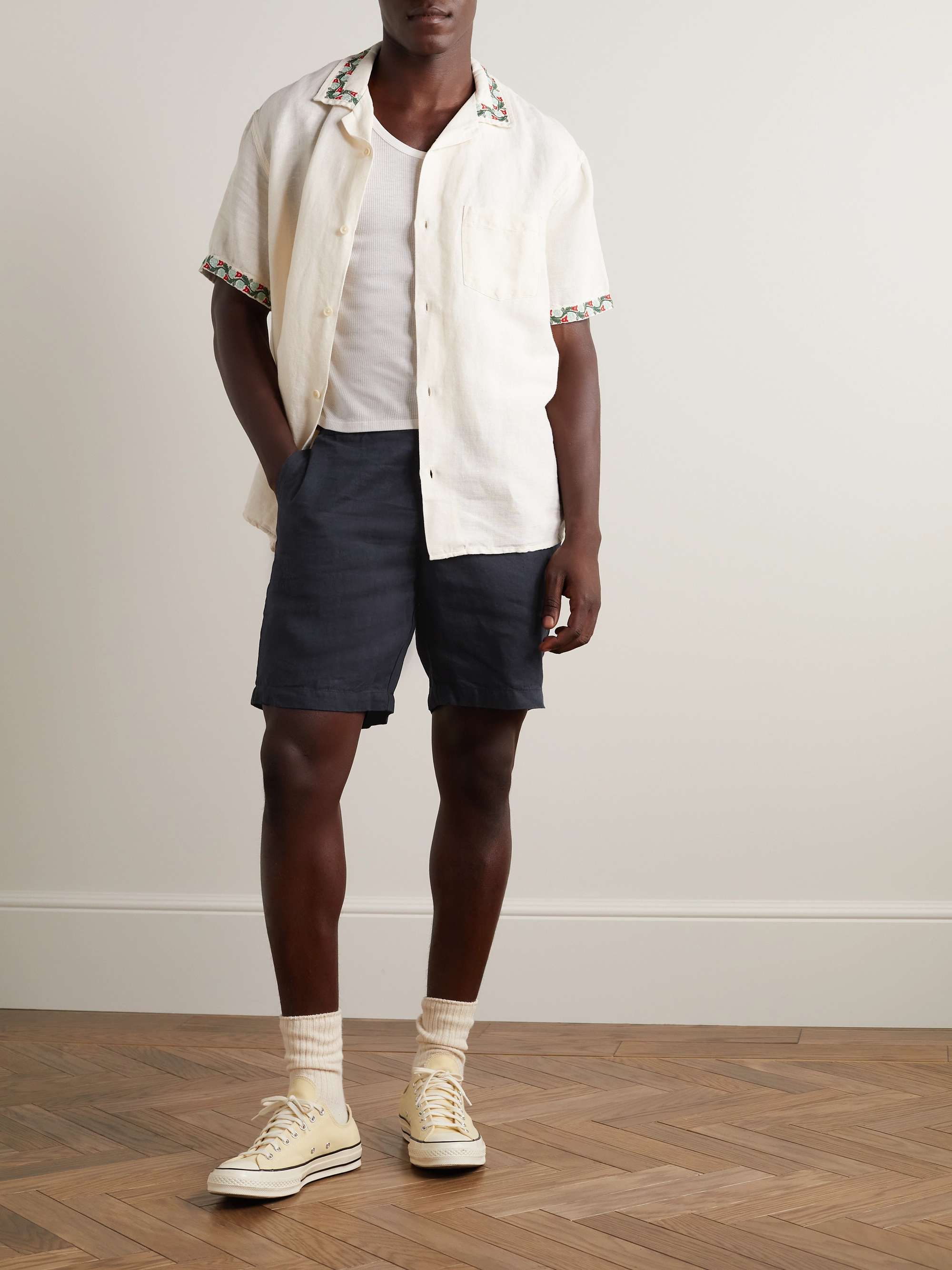 Cornell Slim-Fit Linen Shorts view