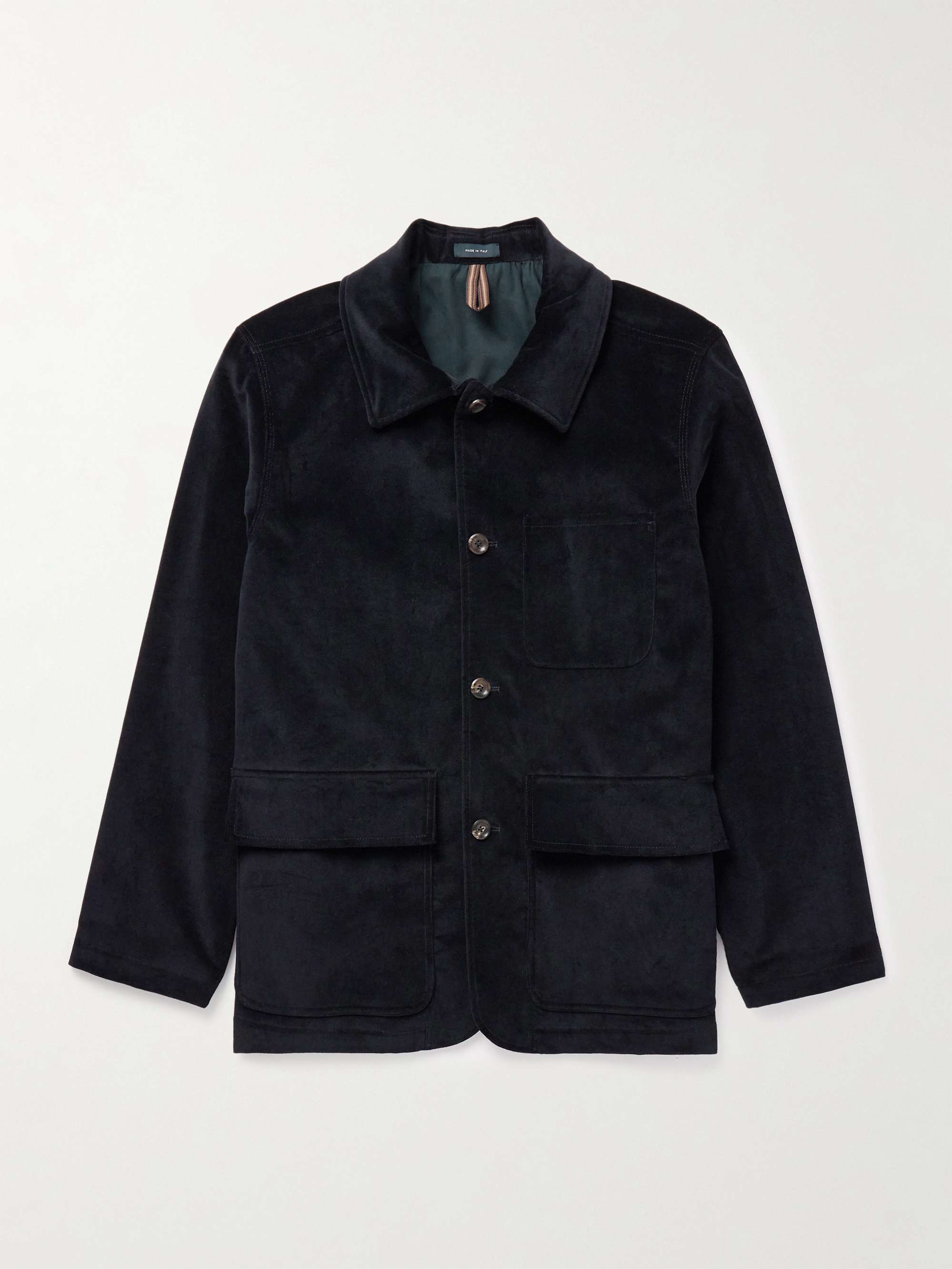 Cotton-Blend Velvet Chore Jacket view