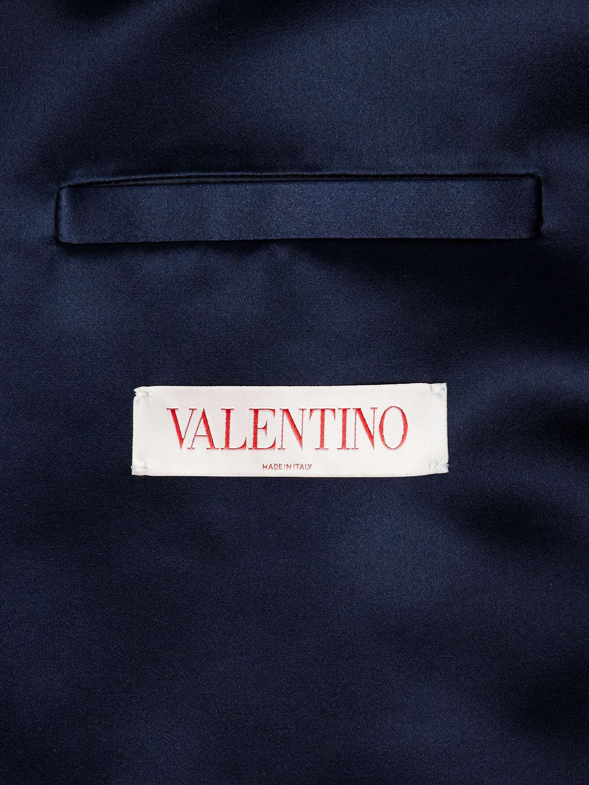Double-Breasted Silk-Satin Suit Jacket view