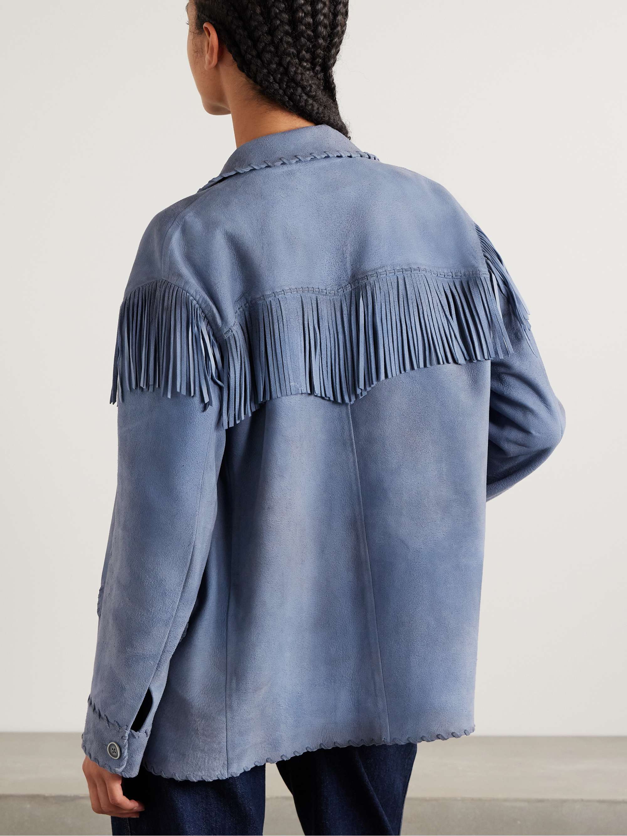 Rennie fringed nubuck jacket view