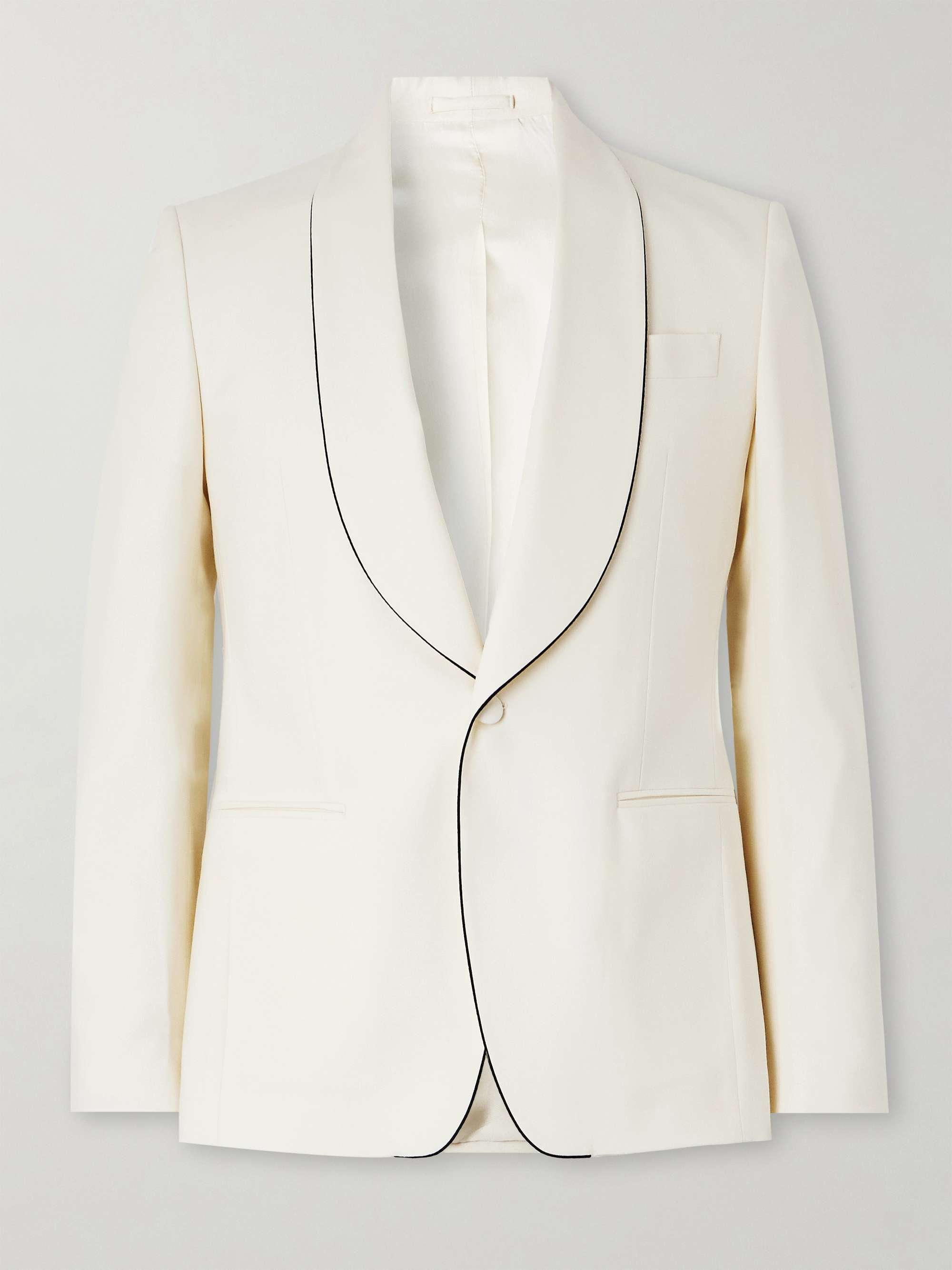 Wool-Blend Crepe Tuxedo Jacket view