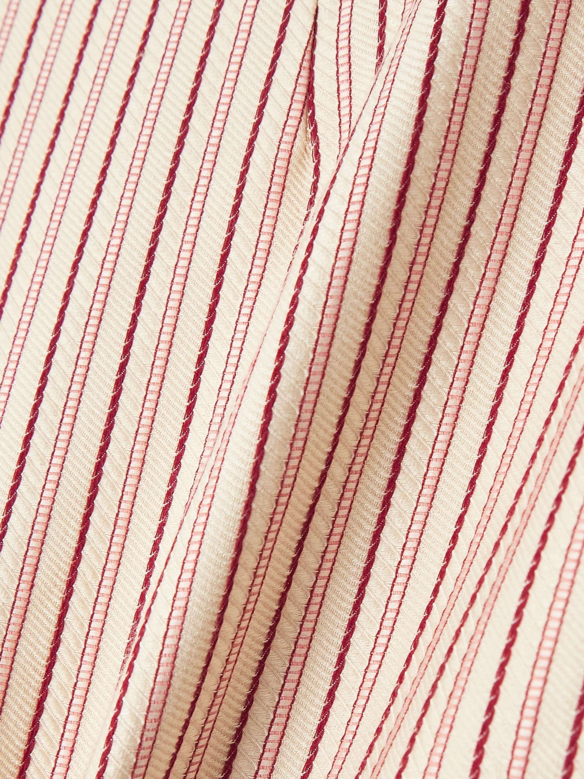 Striped organic cotton-blend shorts view