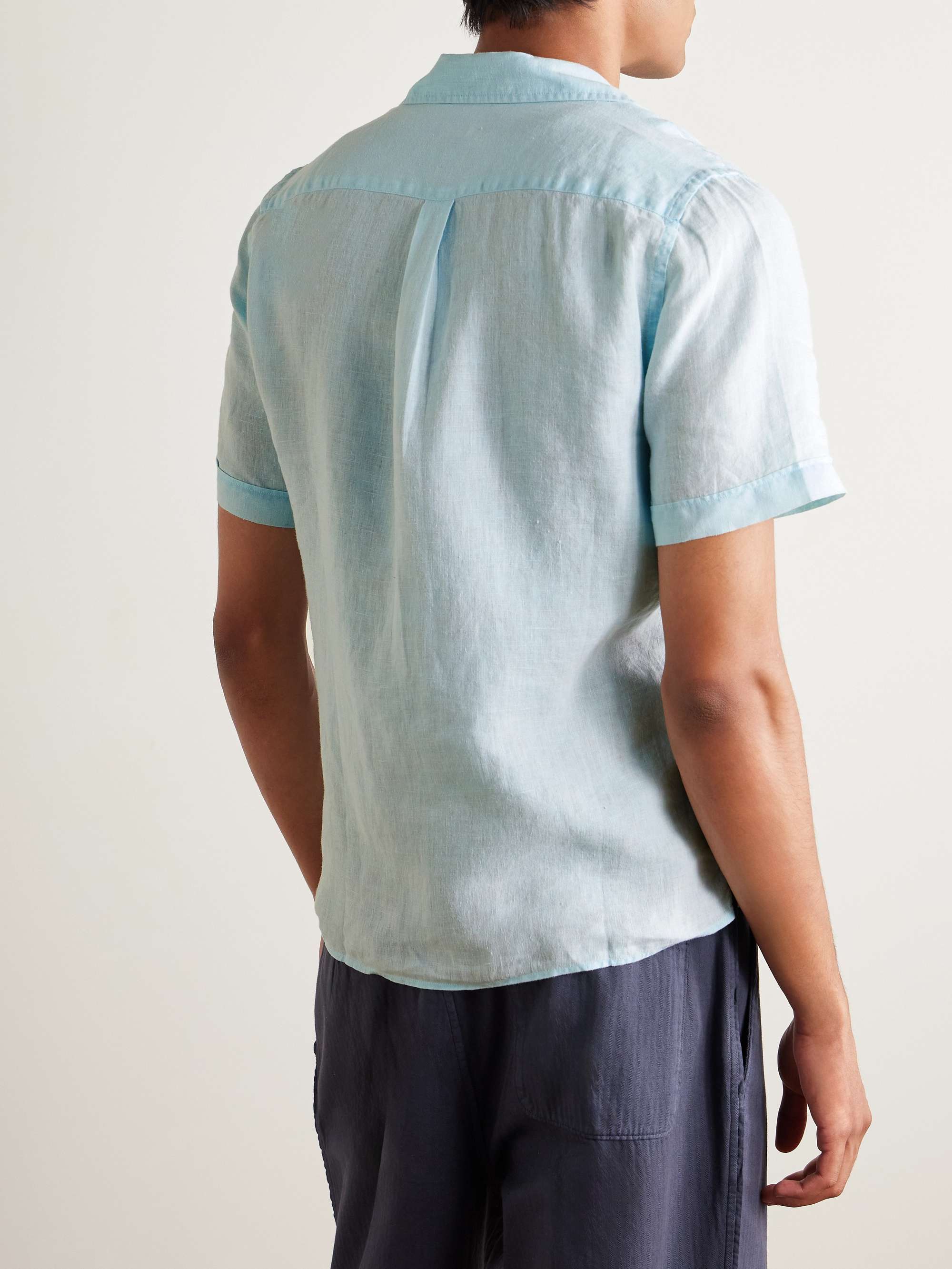 Charli Camp-Collar Linen Shirt view