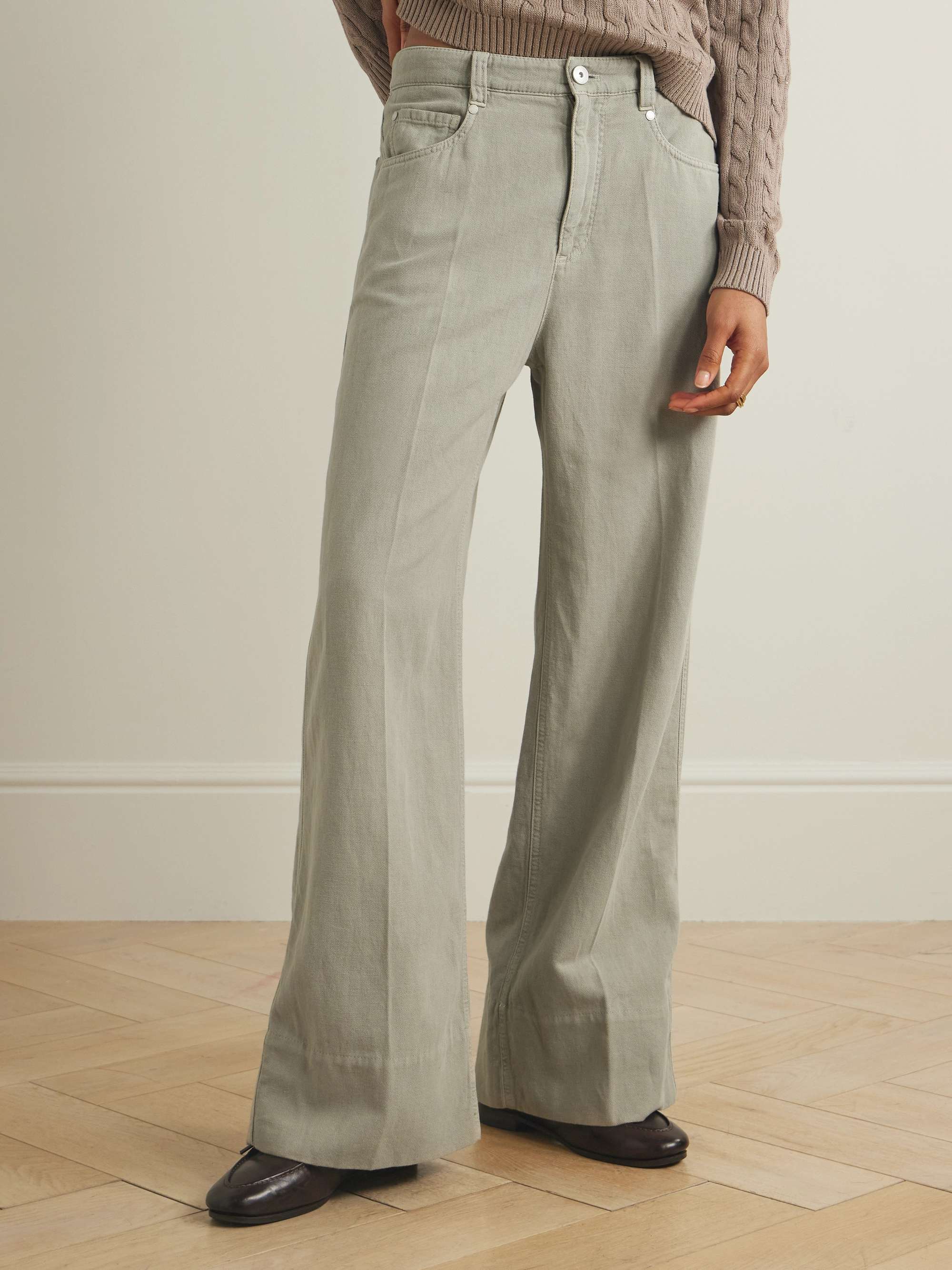 High-rise wide-leg jeans view