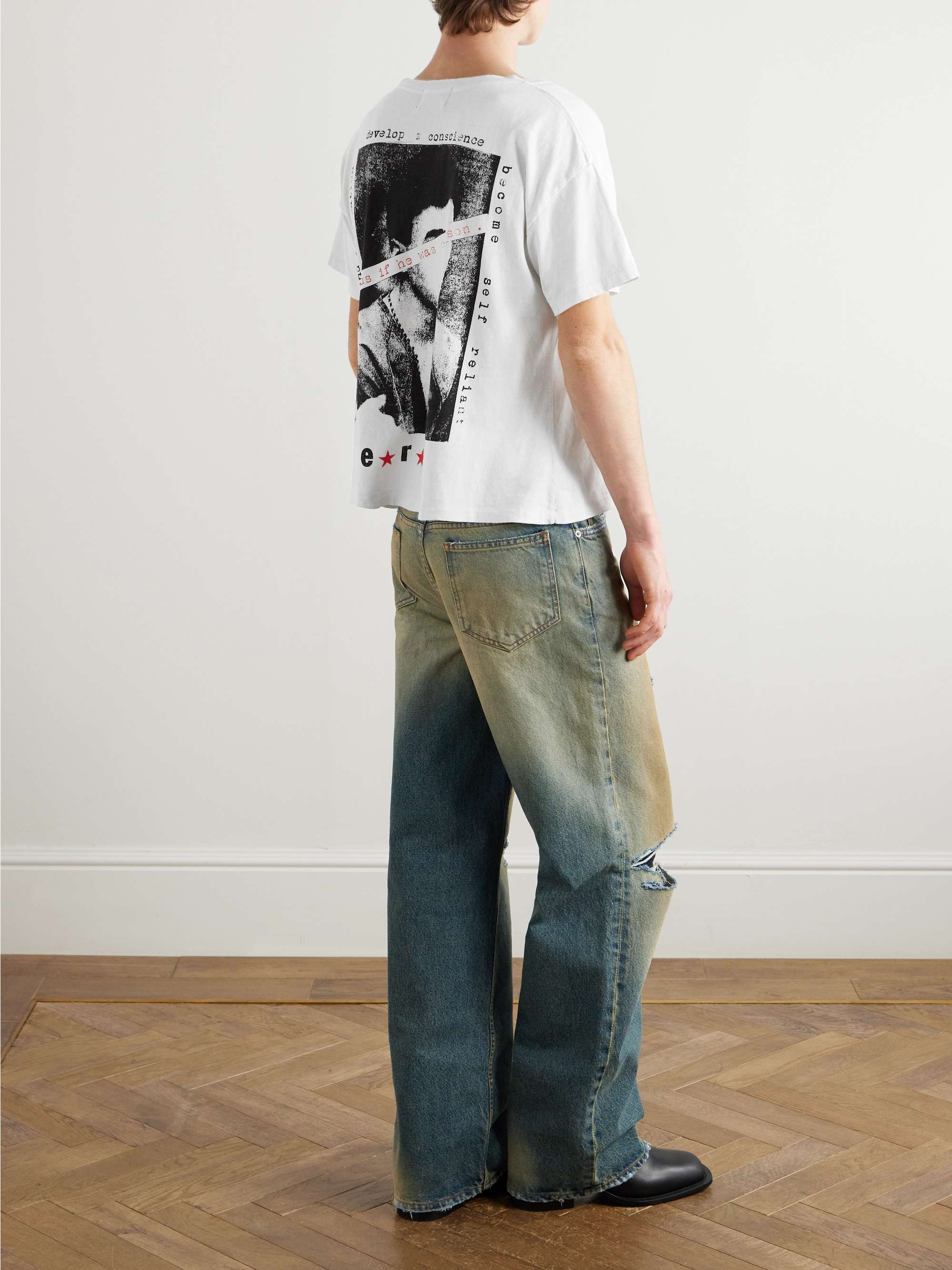 Slim-Fit Printed Cotton-Jersey T-Shirt view