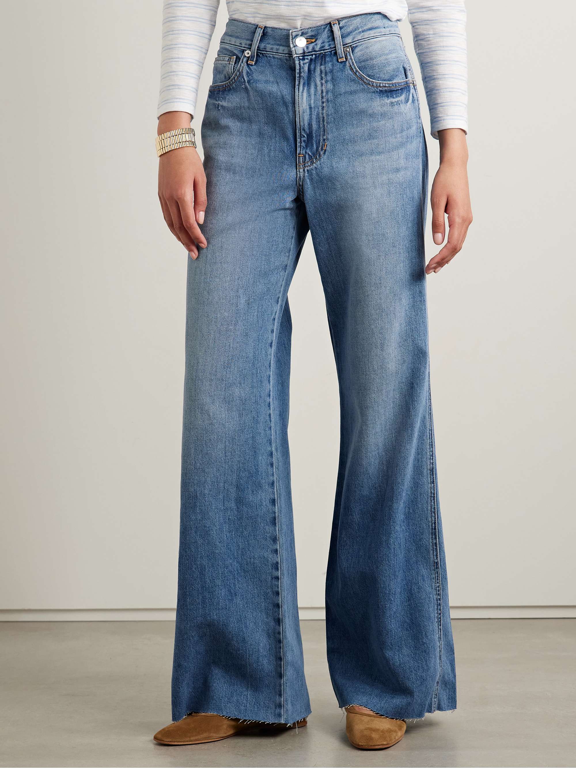 Kasey mid-rise wide-leg jeans view