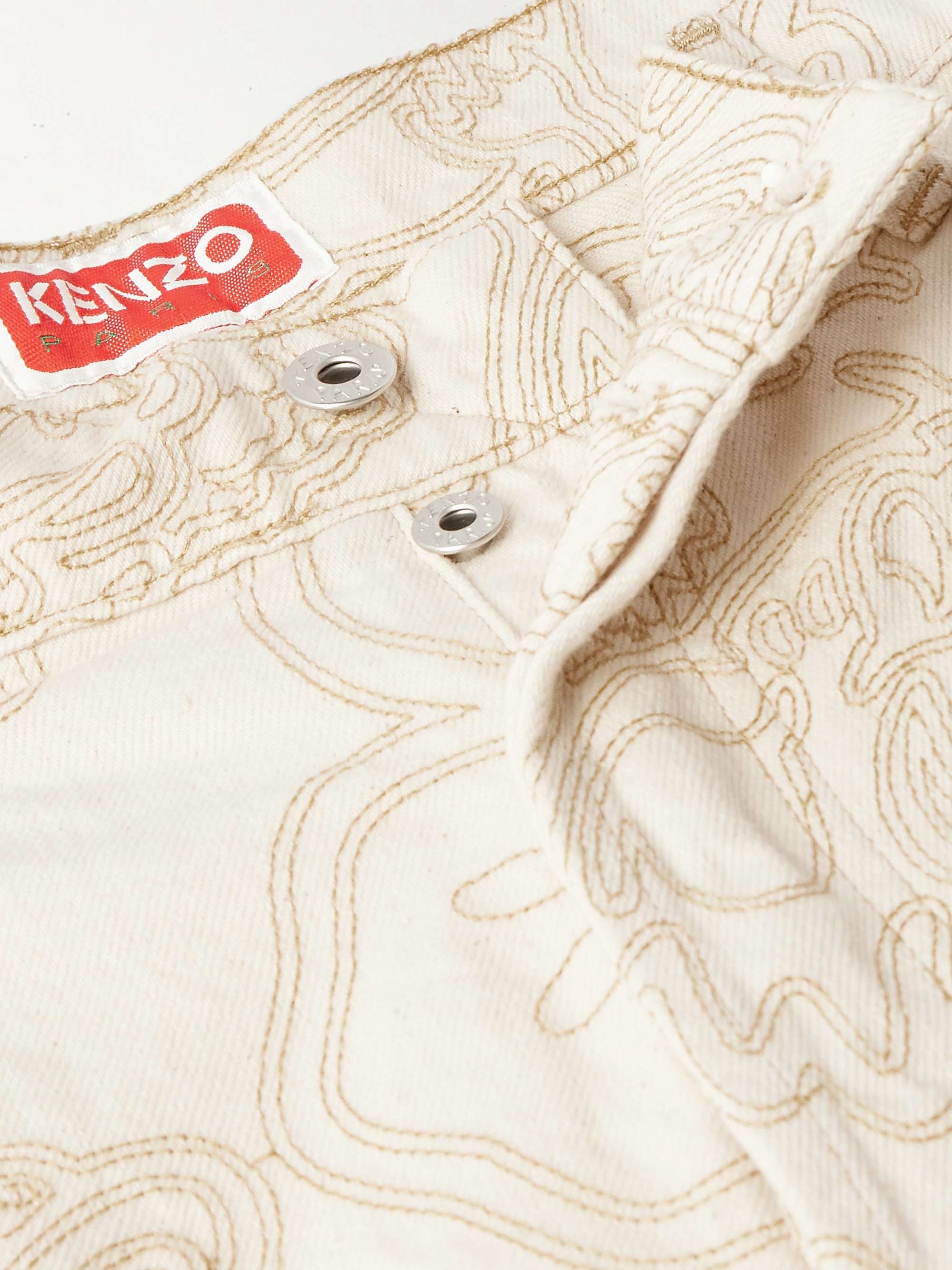 + Verdy Wide-Leg Pleated Embroidered Jeans view