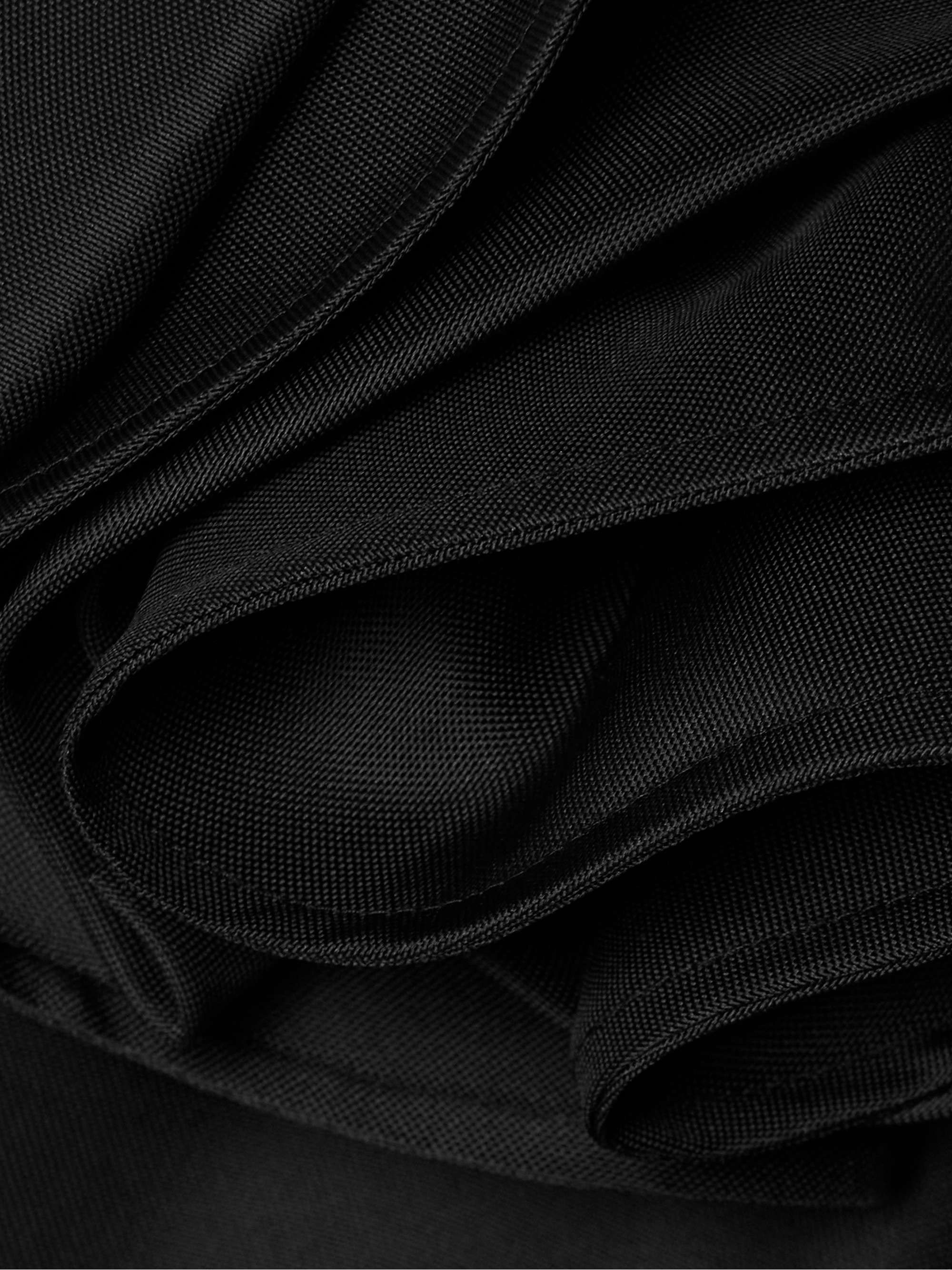 One-sleeve ruffled silk-gazar top view