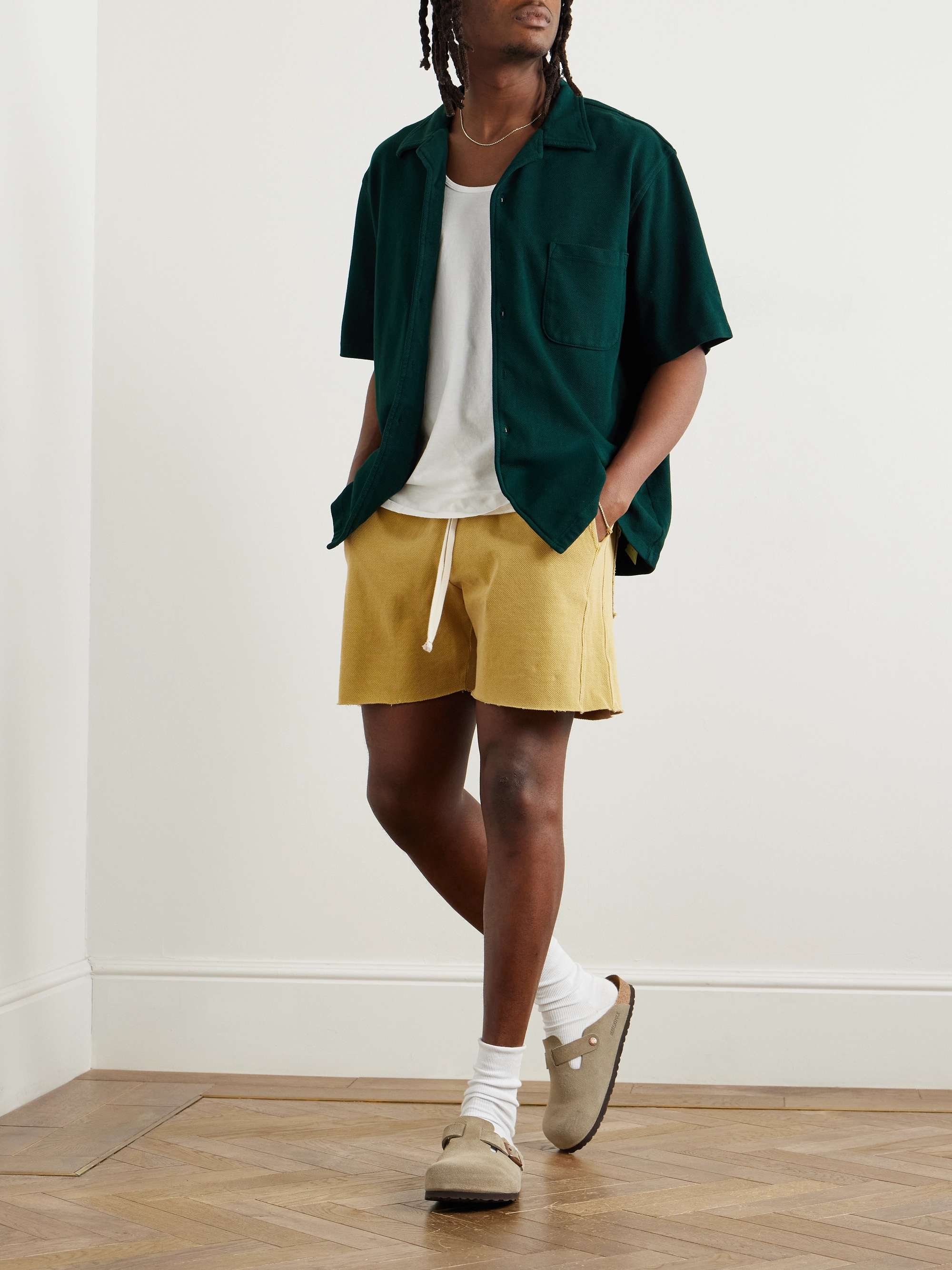 Cotton-Piqué Drawstring Shorts view