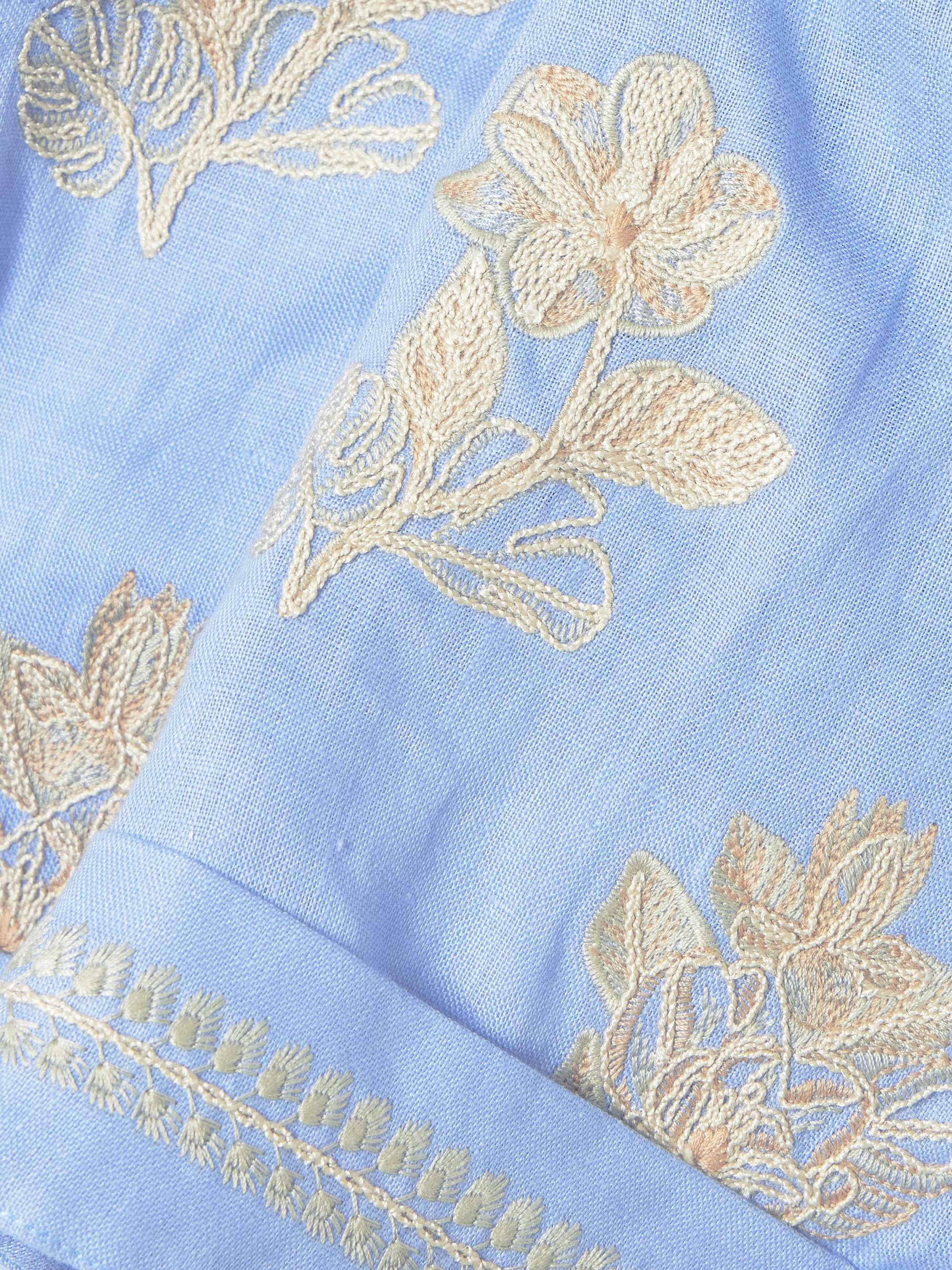 Romy Madera embroidered linen shorts view