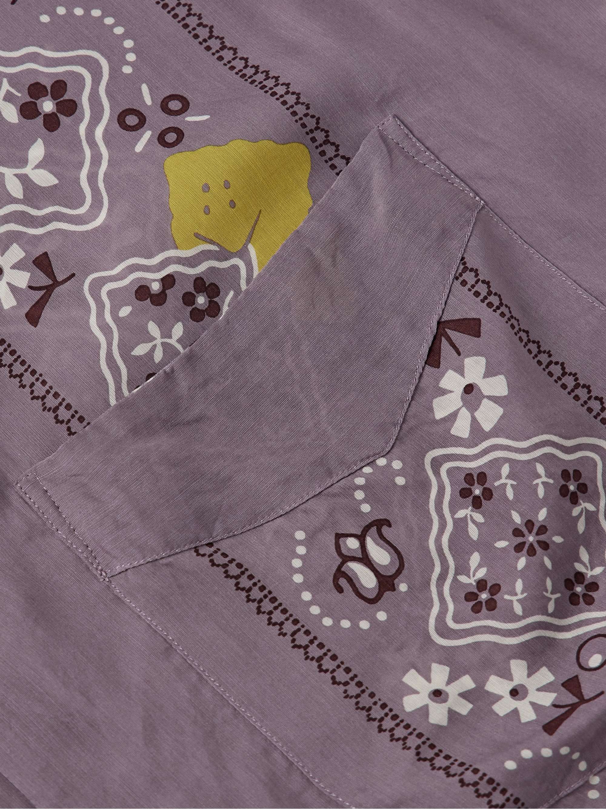 Peckish Rainbowy Wrangle Camp-Collar Printed Voile Shirt view
