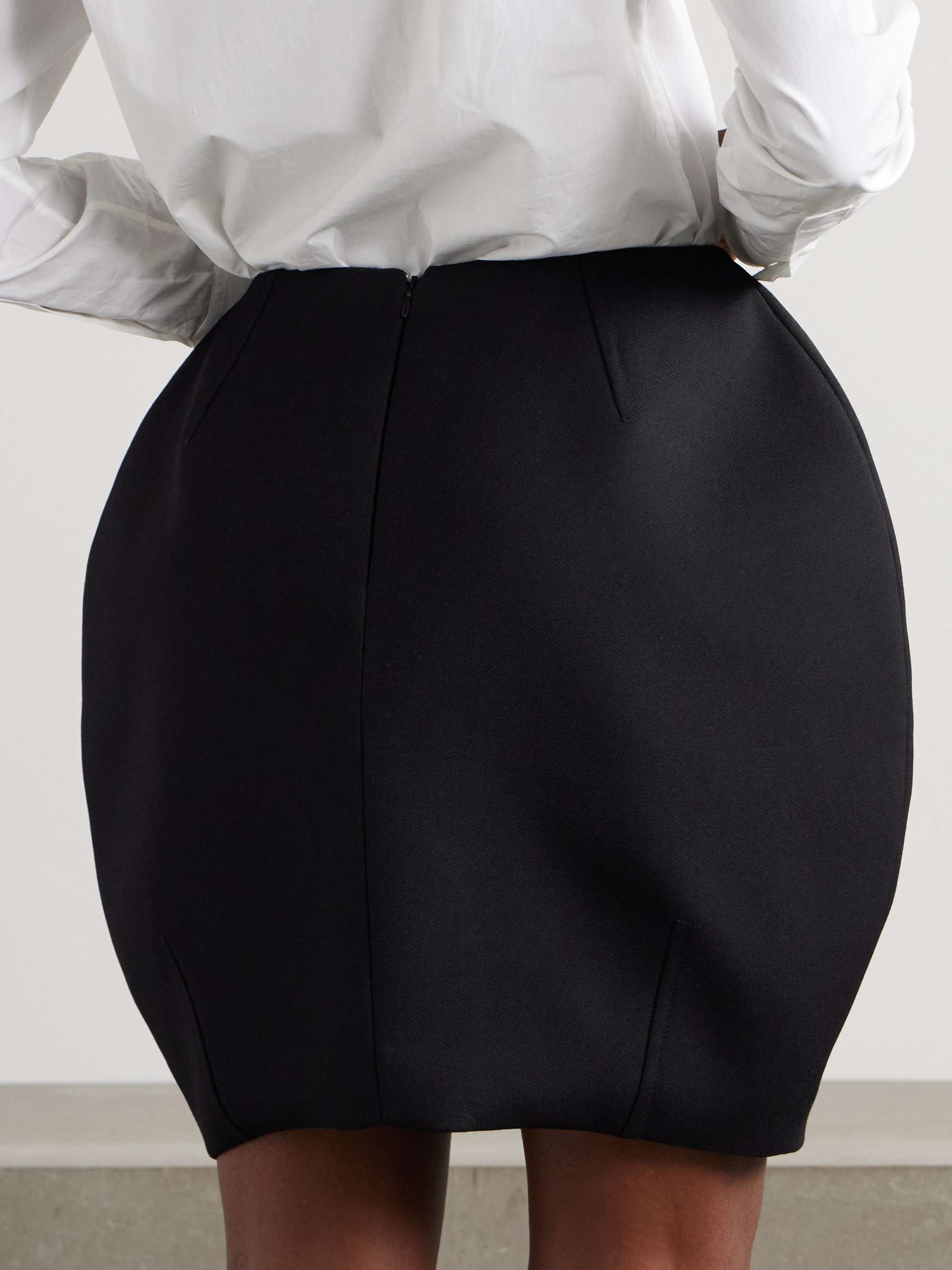Bubble wool-twill mini skirt view