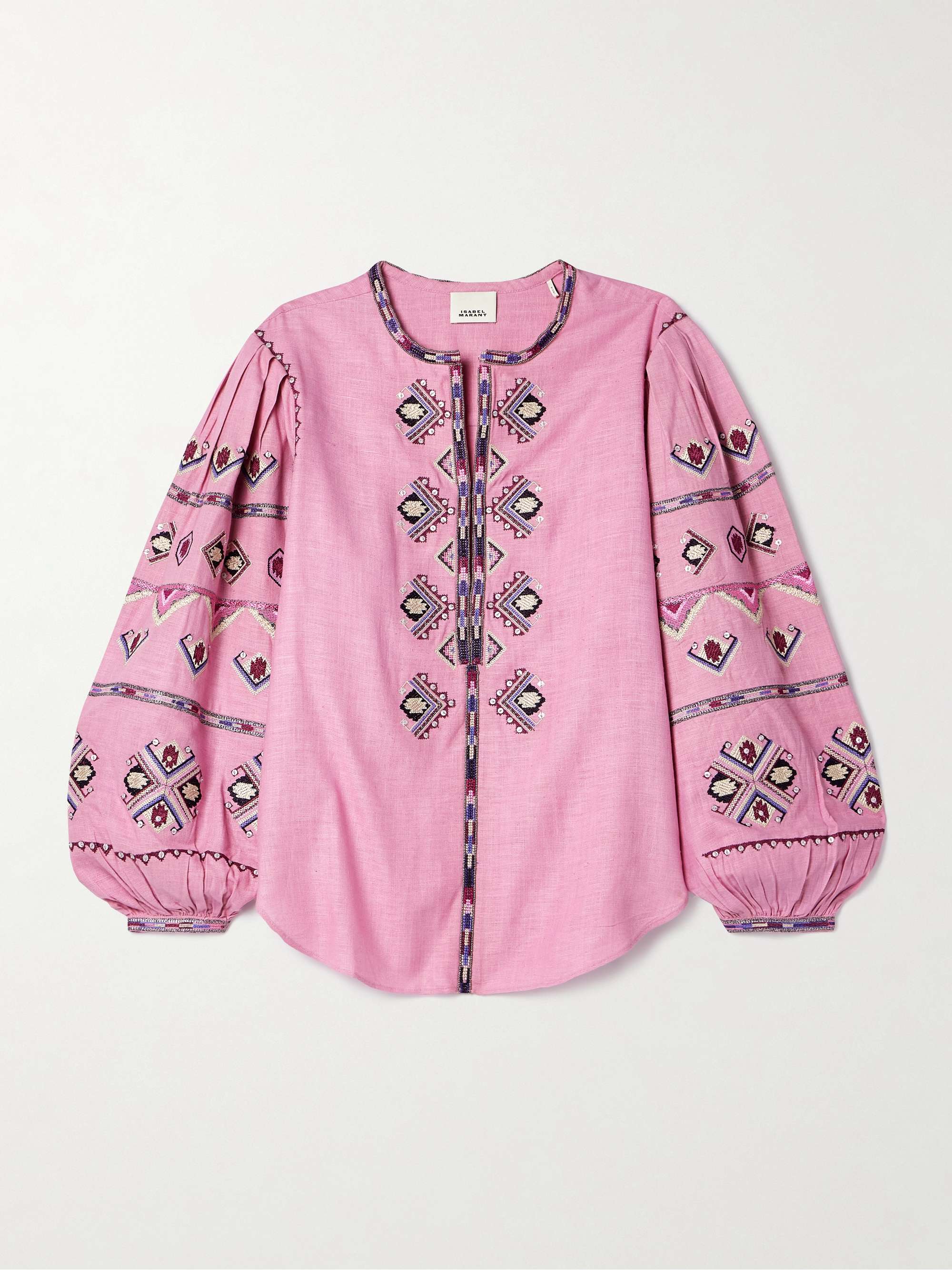 Zielle embellished silk-gauze blouse view