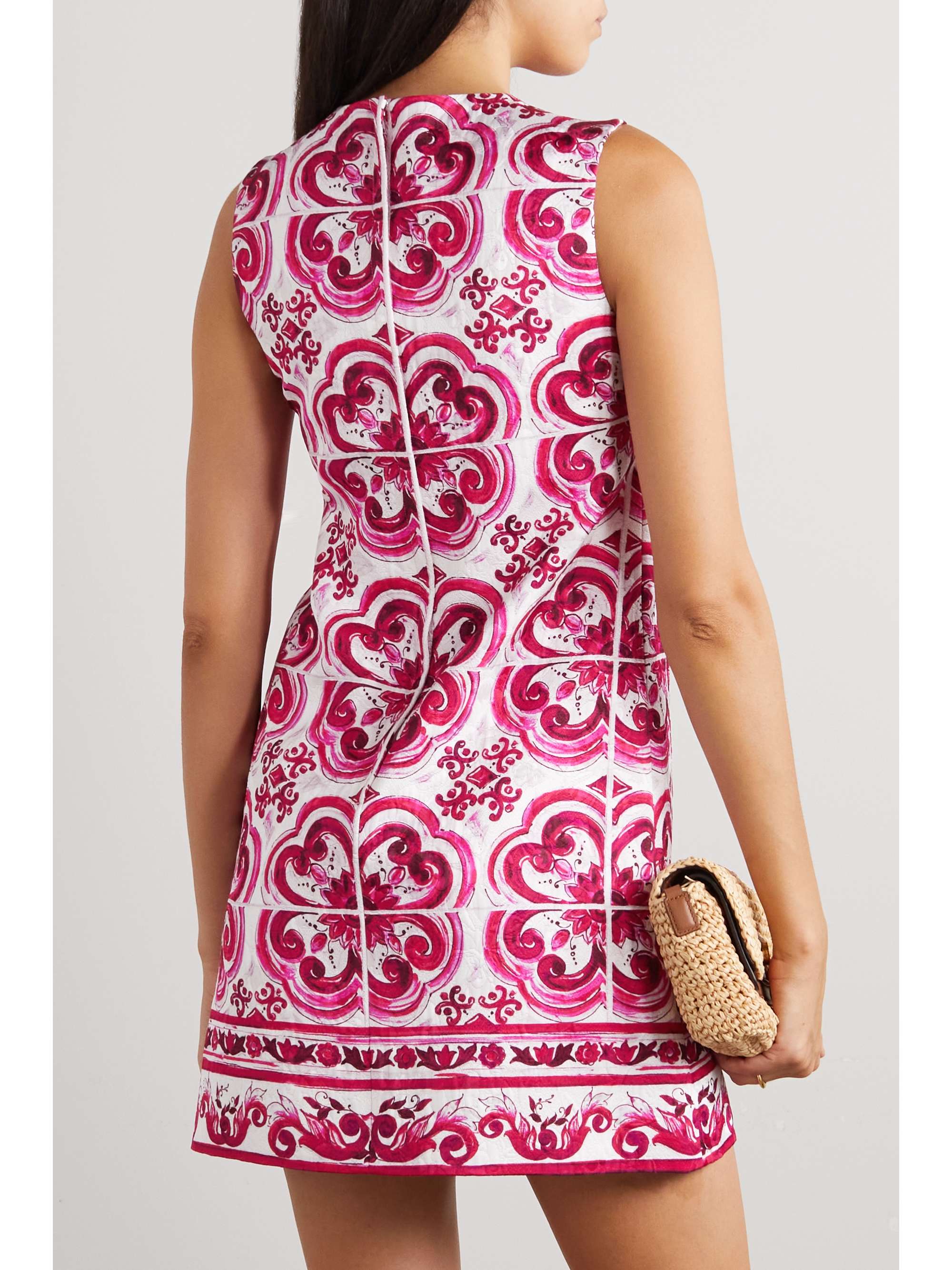 Maiolica printed cotton-blend mini dress view