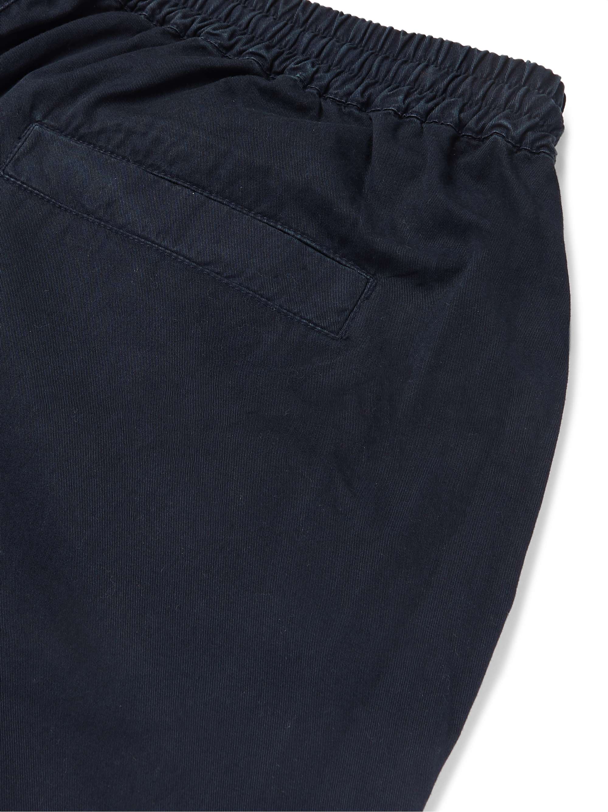 Tapered Cotton-Twill Drawstring Trousers view