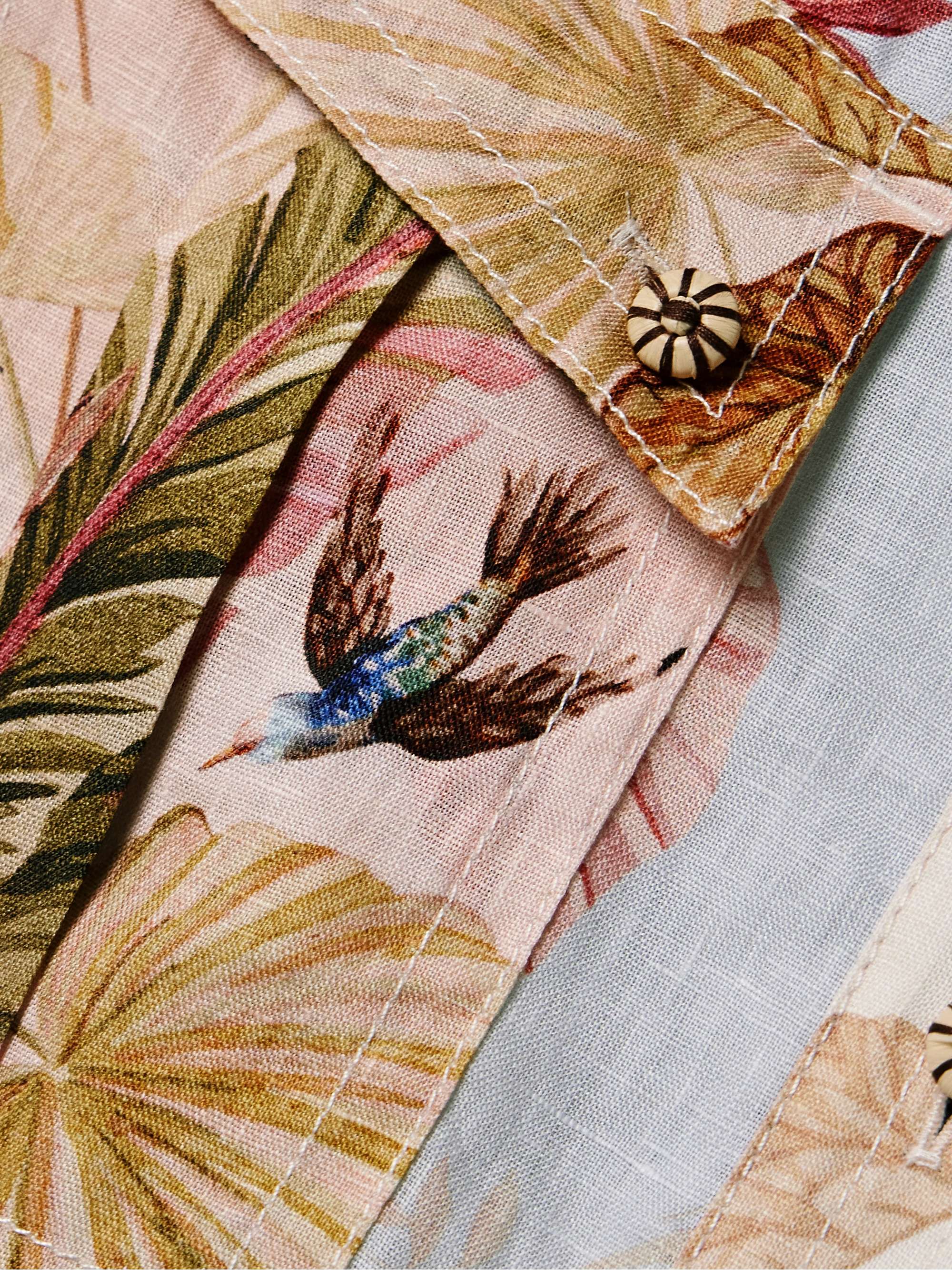 Ascension floral-print linen playsuit view