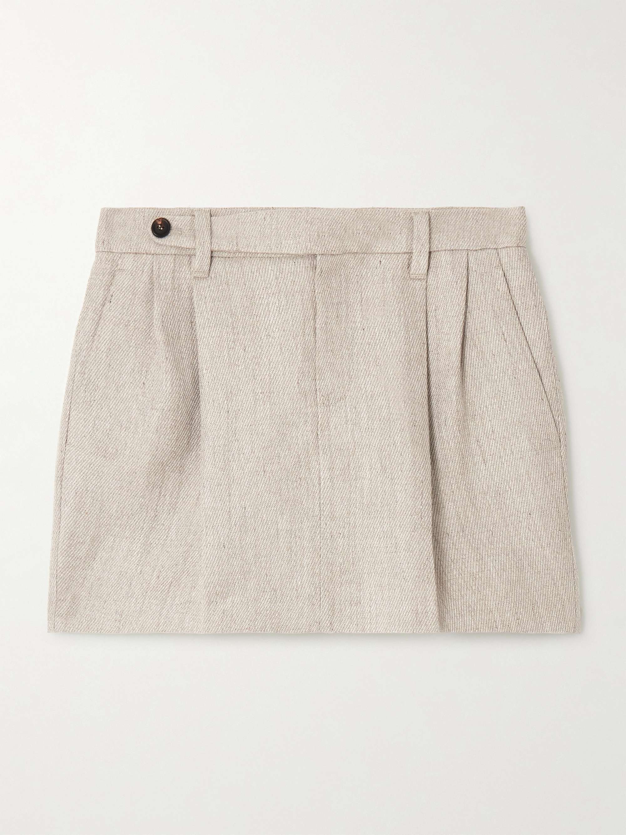 Linen-twill mini skirt view