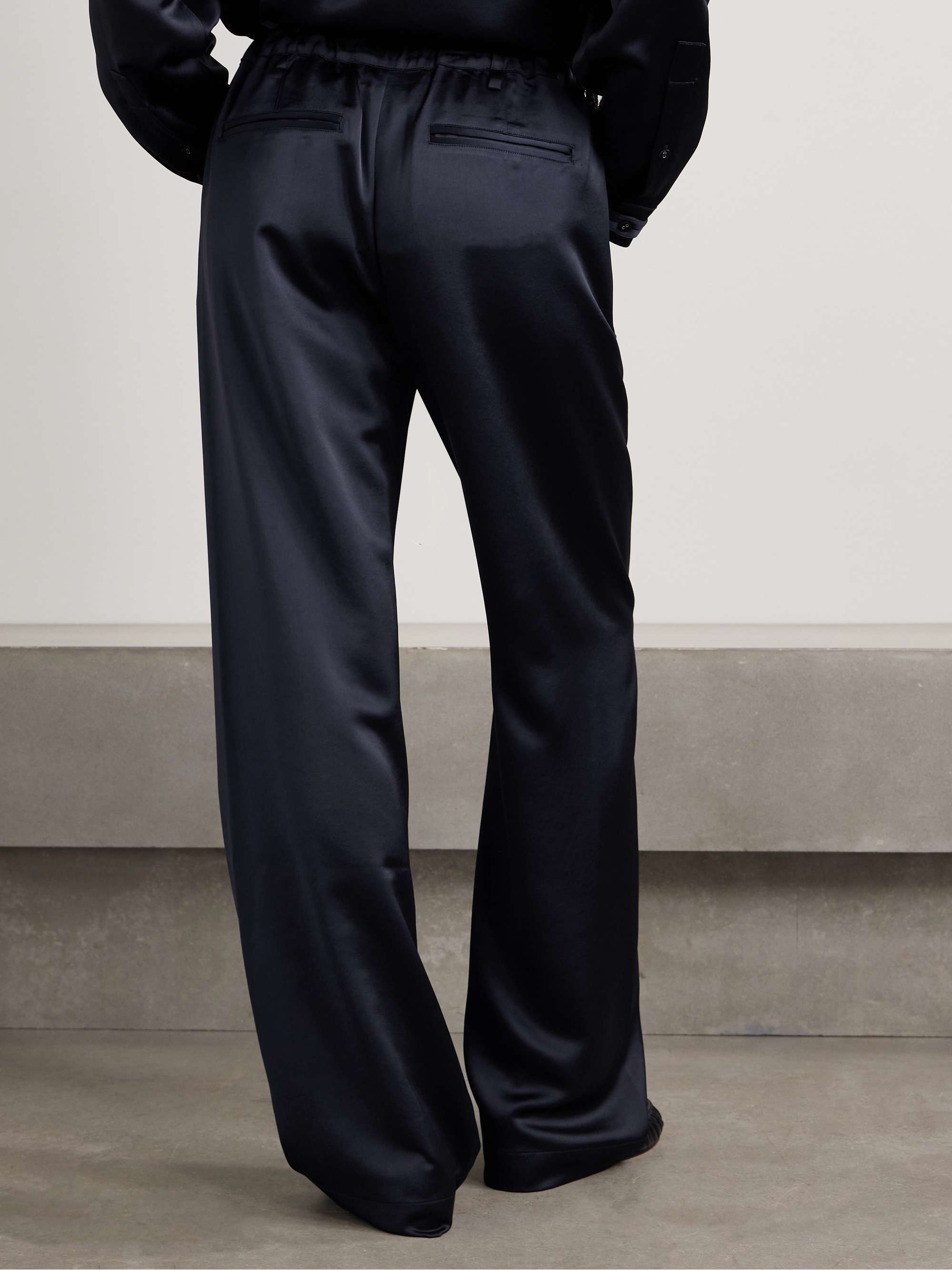 Magnus satin wide-leg pants view
