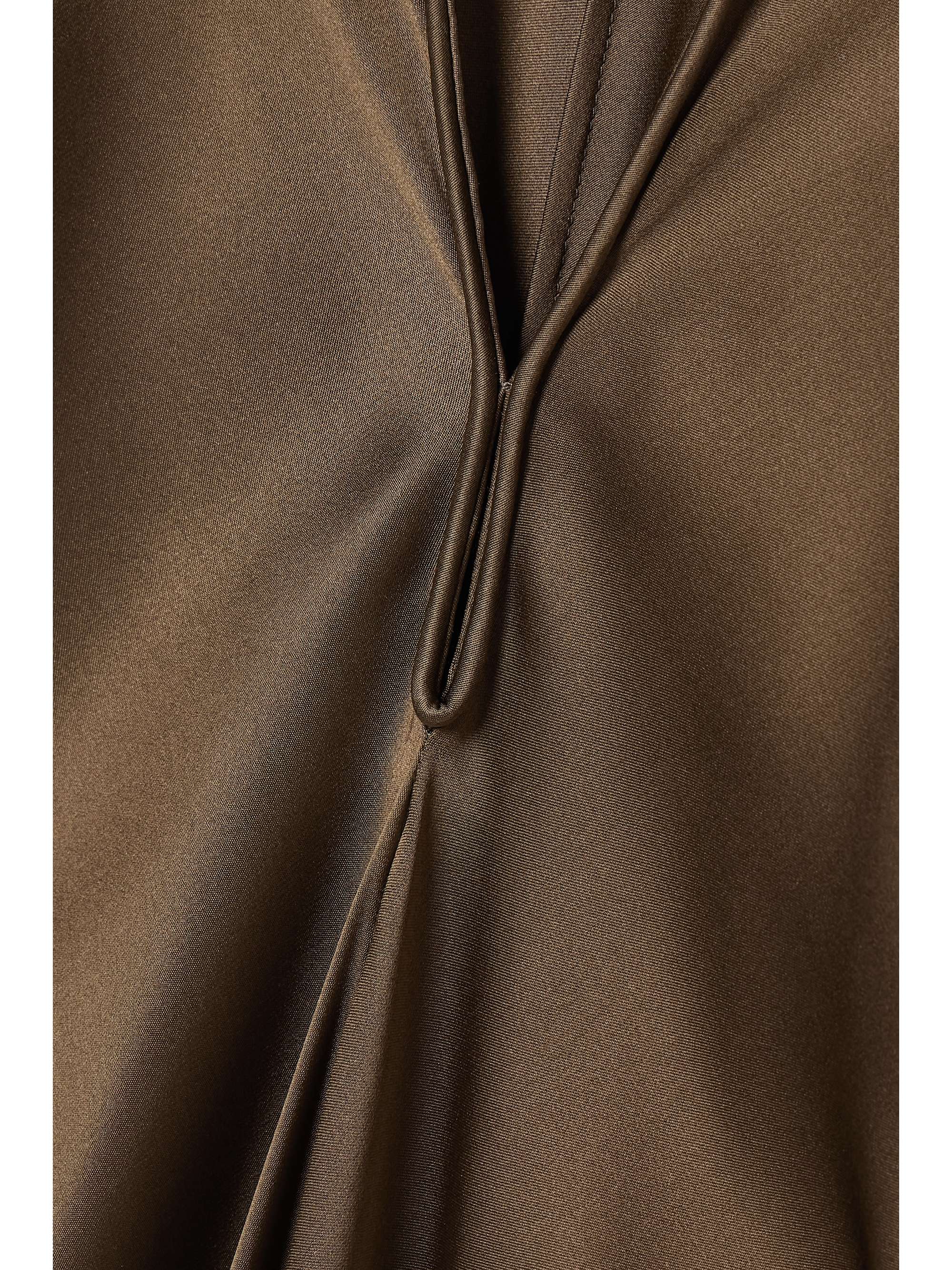 Draped silk-satin maxi dress view