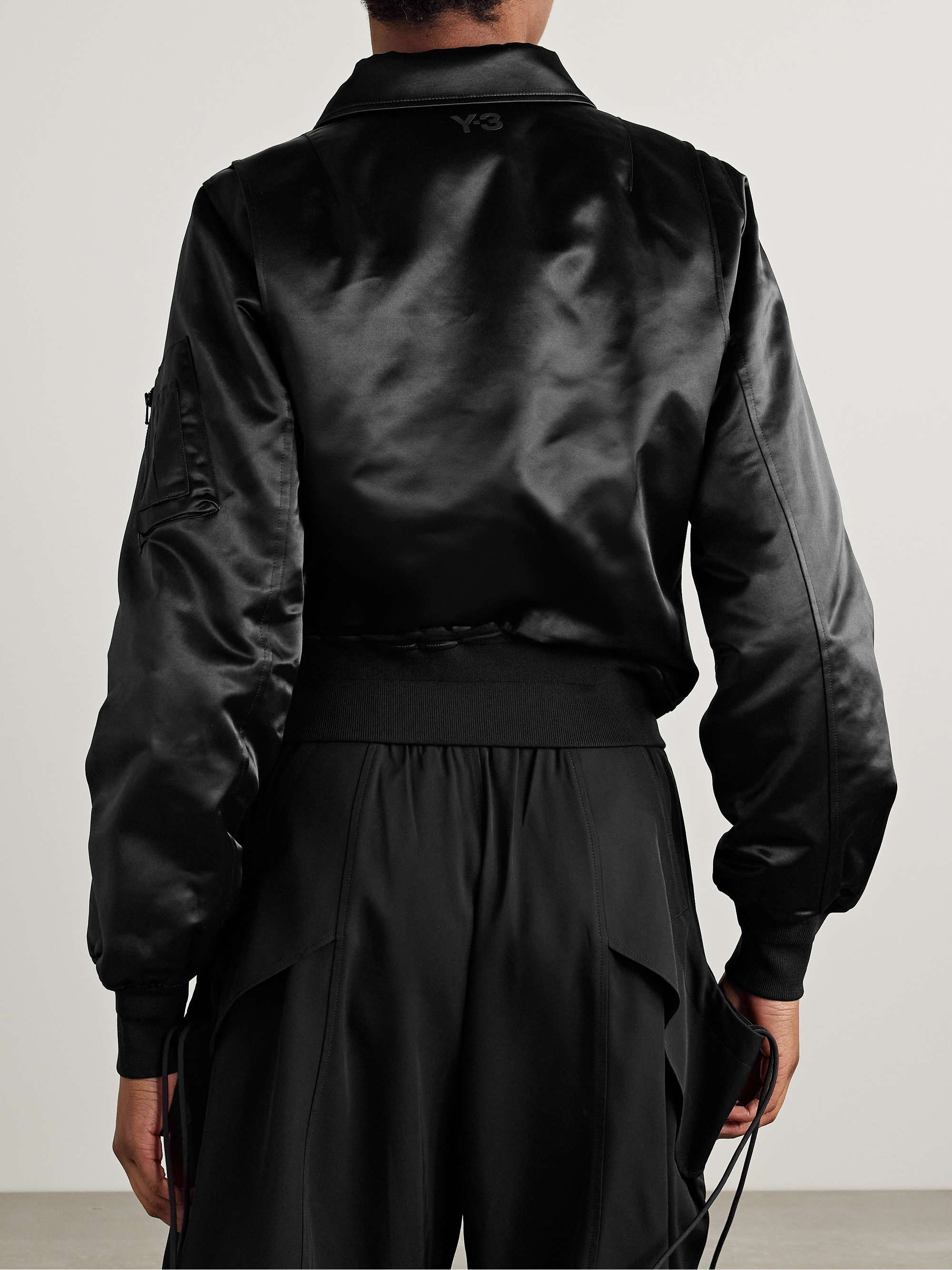 + Y-3 padded satin bomber jacket view