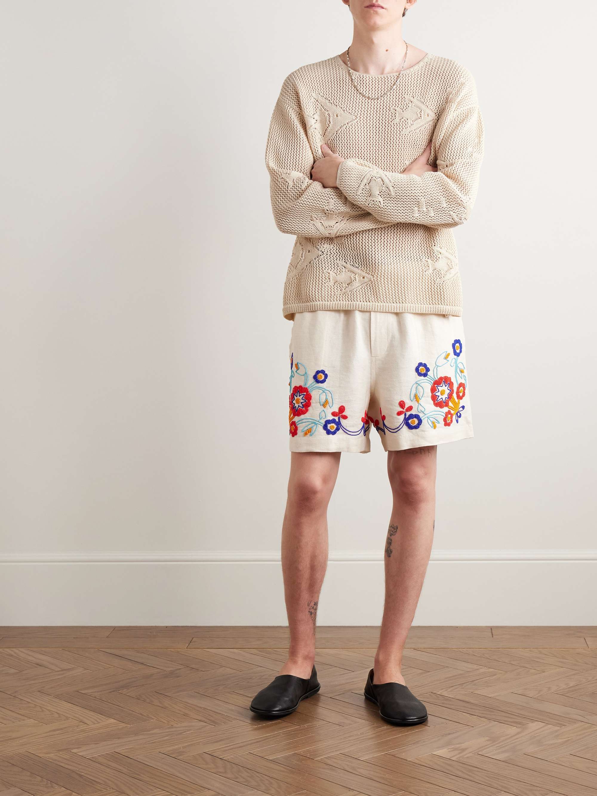 Angel Fish Open-Knit Cotton Sweater view