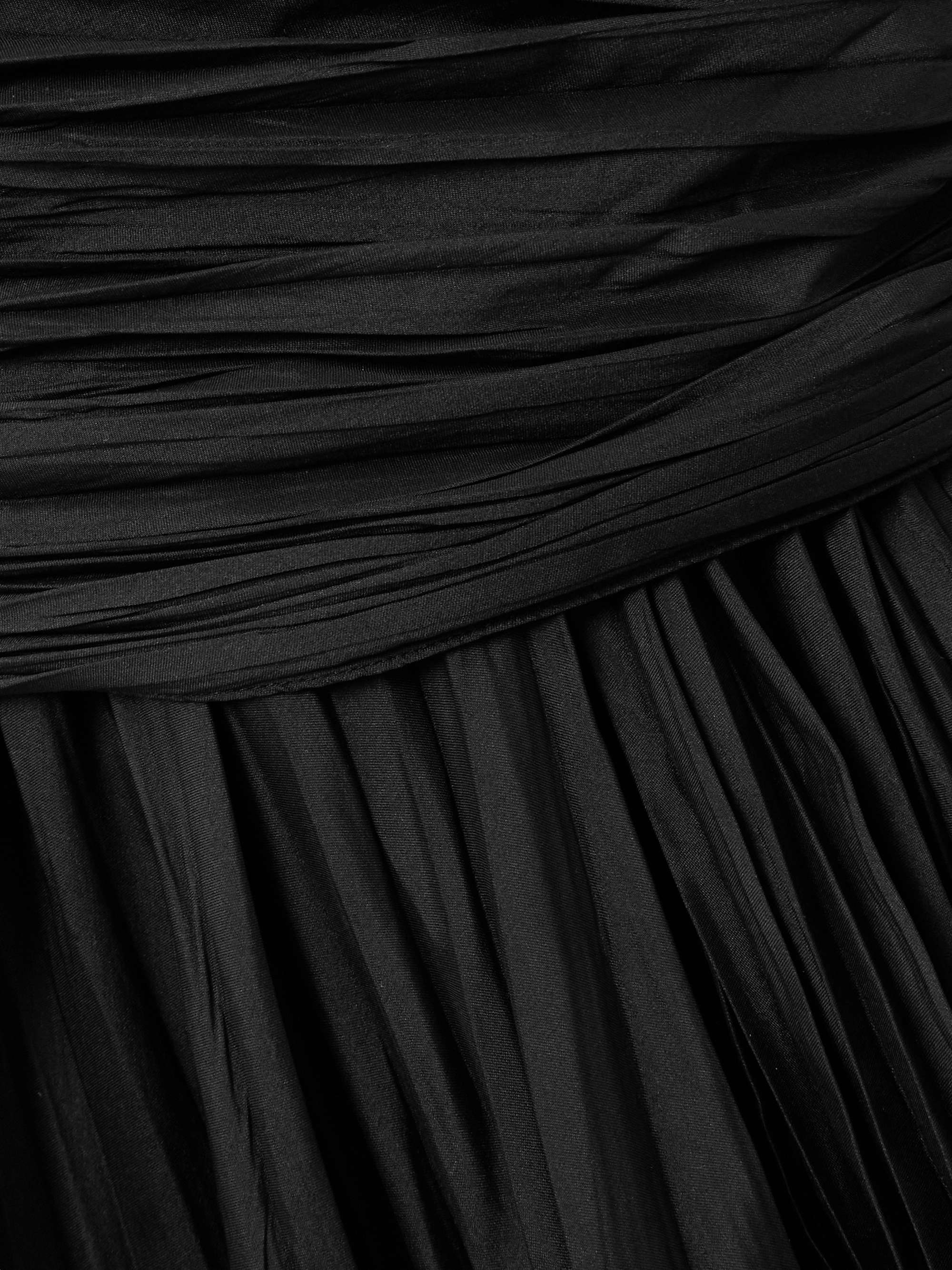 Ruched taffeta gown view