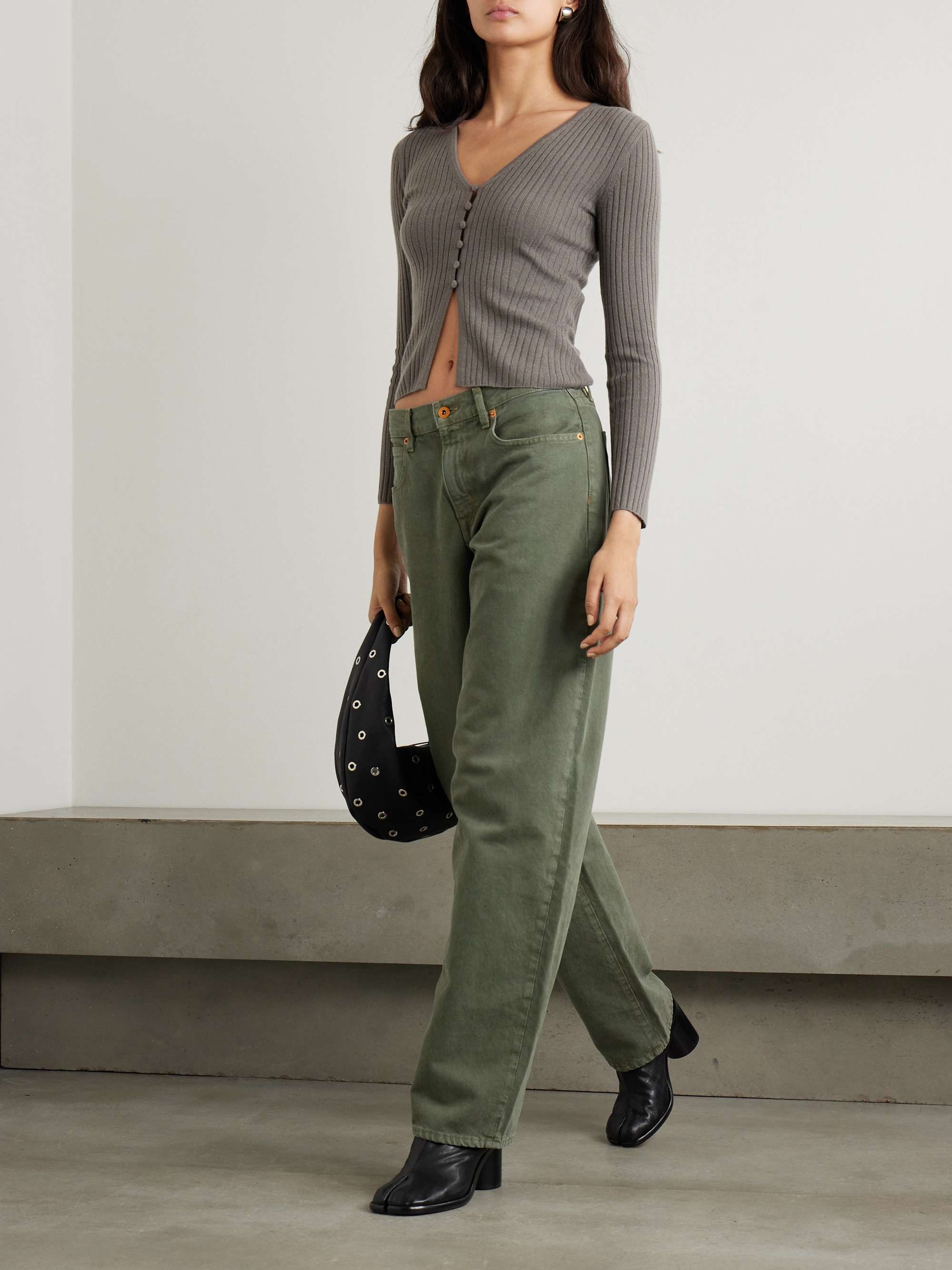 New Cami ribbed cashmere cardigan view