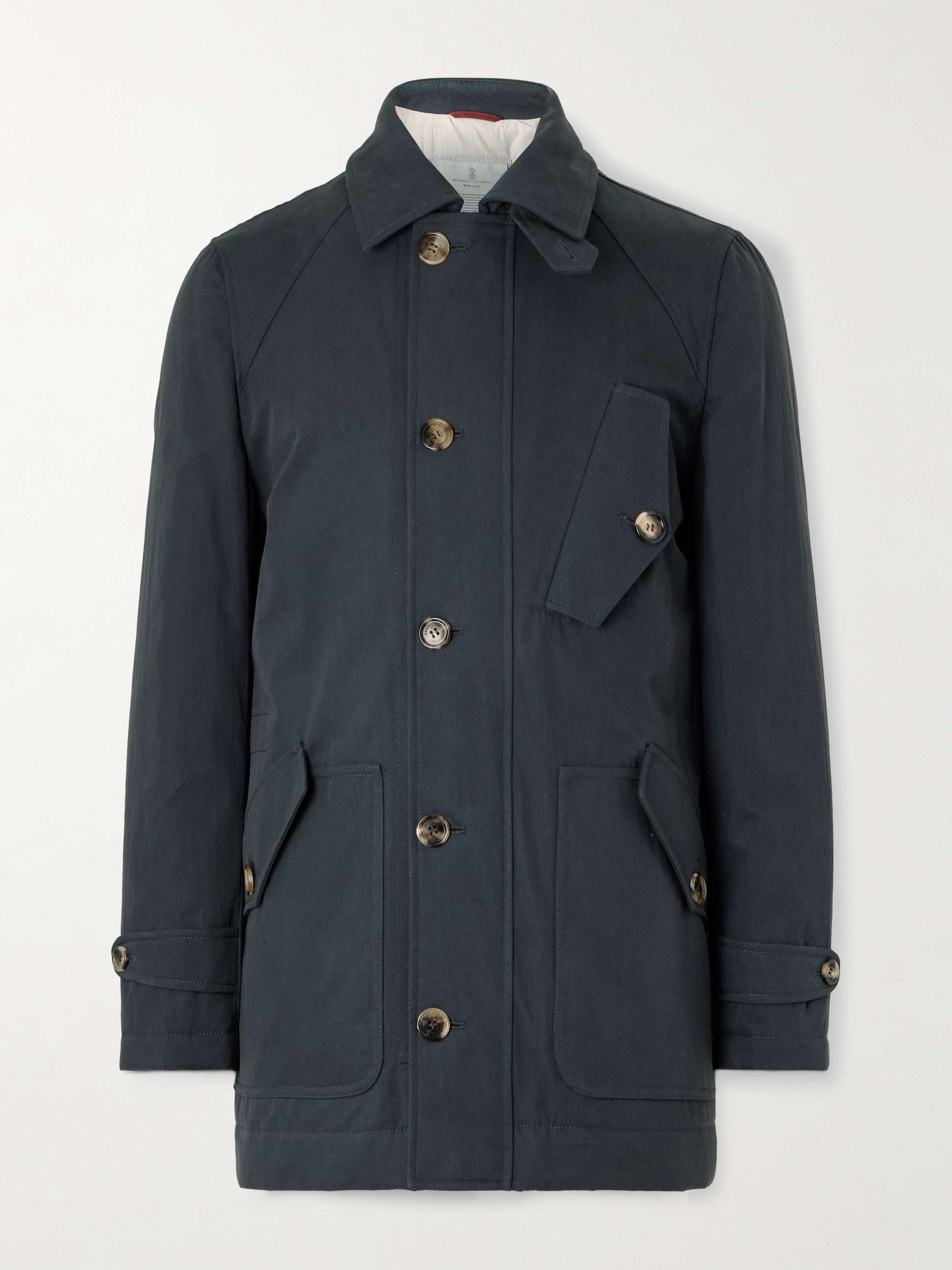 Padded Cotton-Blend Gabardine Jacket view