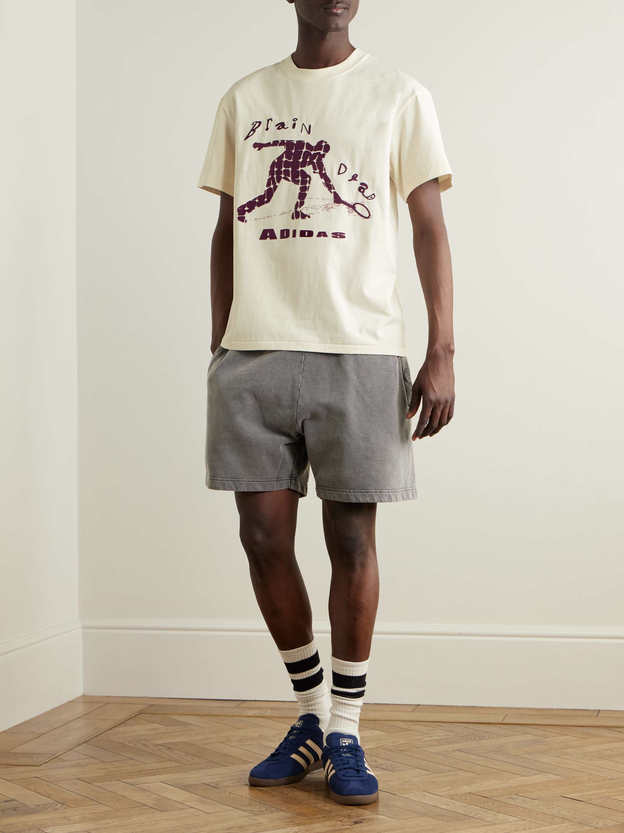 + Brain Dead Logo-Flocked Embroidered Cotton-Jersey T-Shirt view