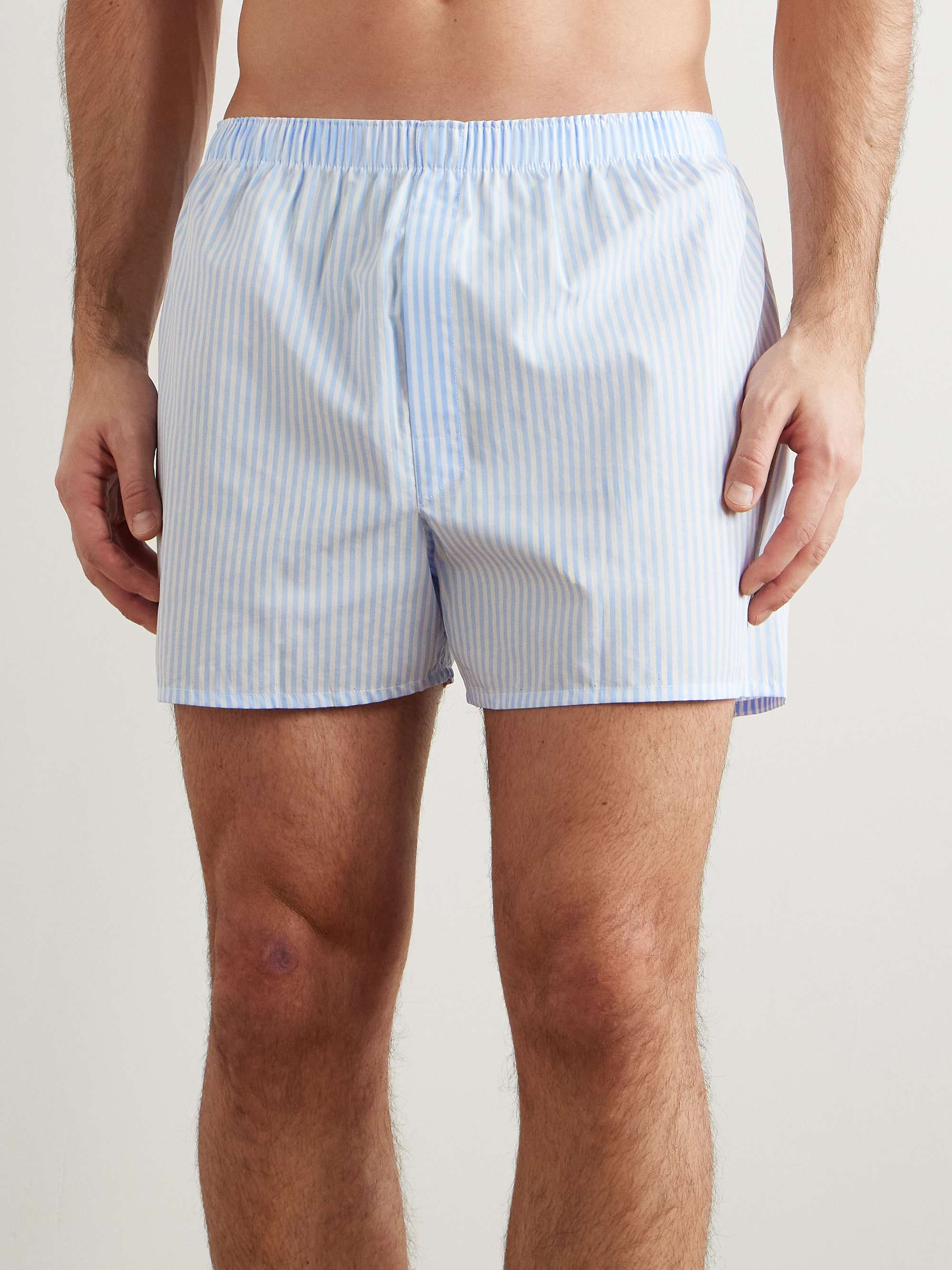 Striped Cotton Boxer Shorts view