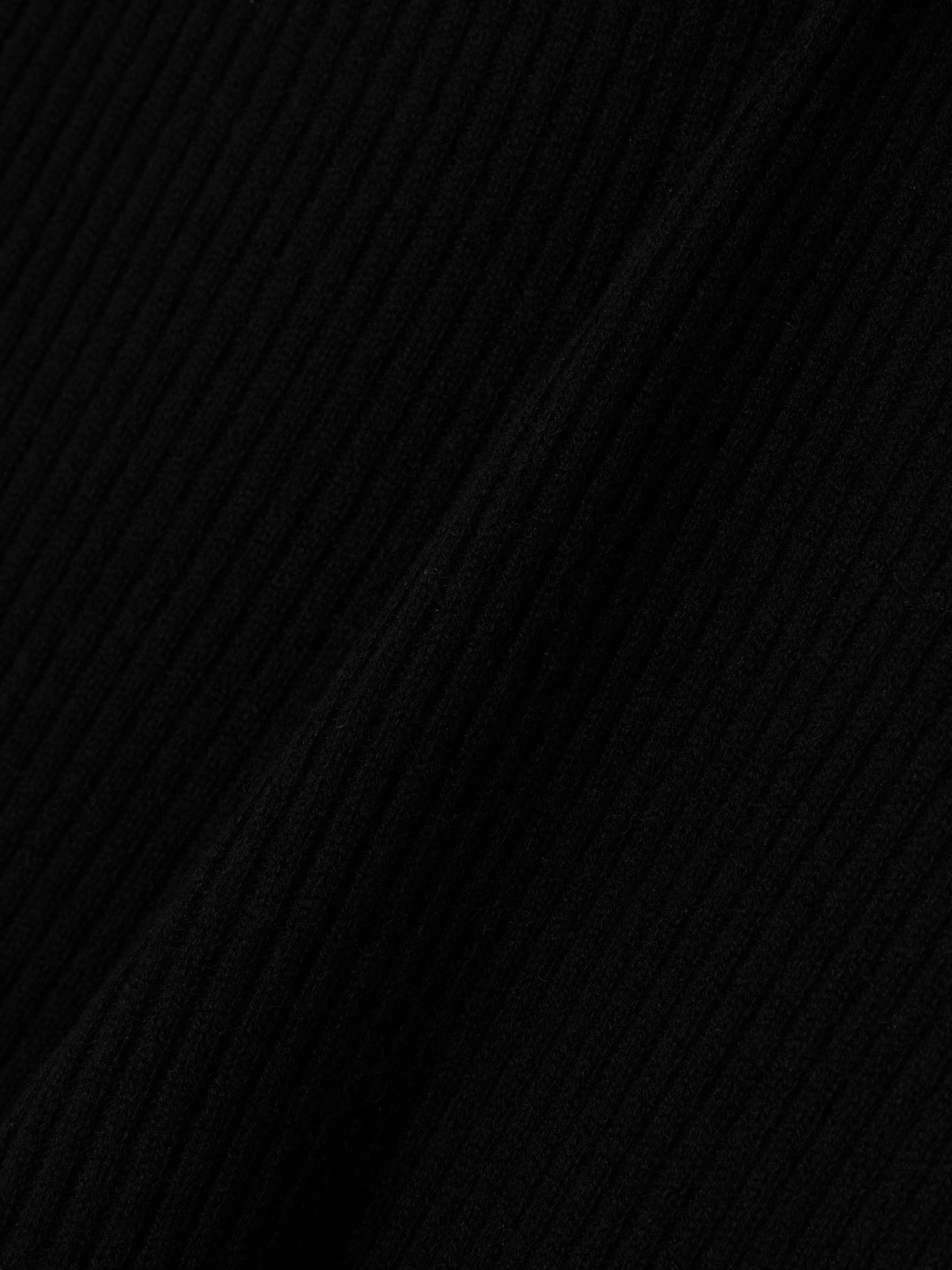 Banvir ribbed organic cashmere wide-leg pants view
