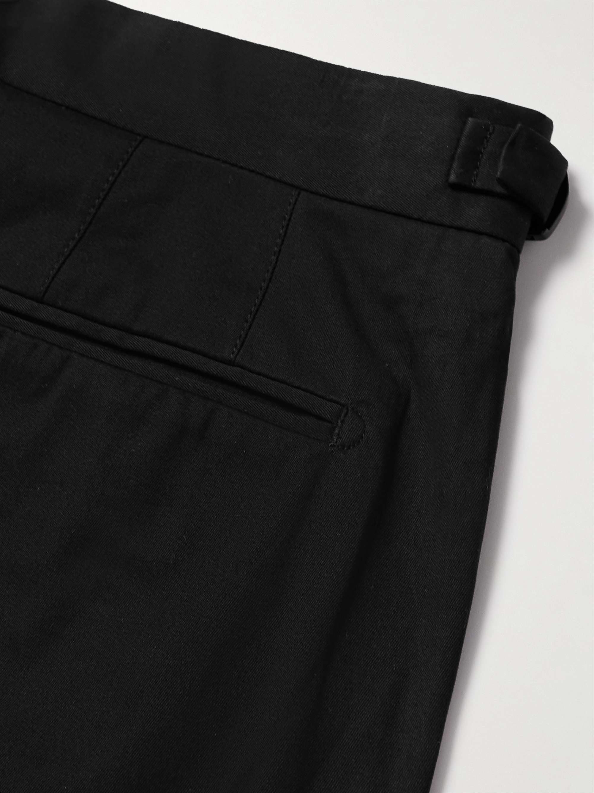Carsyn Tapered Pleated Cotton-Blend Trousers view