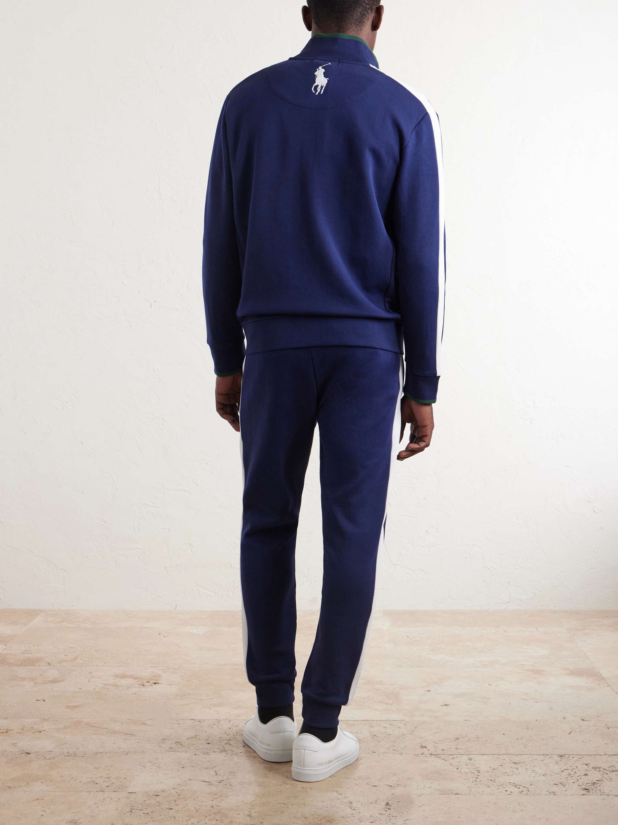 + Wimbledon Mesh-Trimmed Cotton-Blend Jersey Track Jacket view